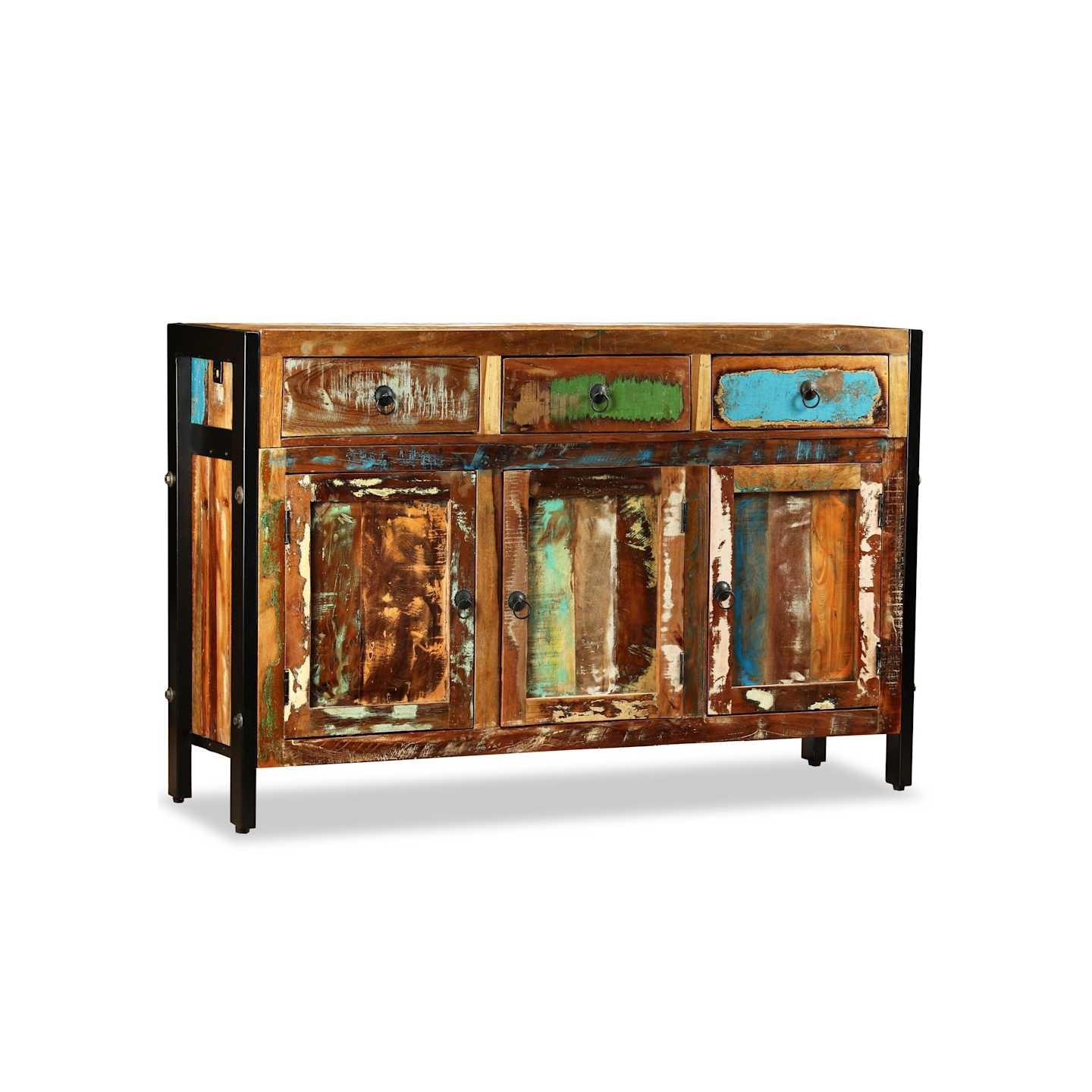 Buffet Bois de récupération massif 120x35x76 cm