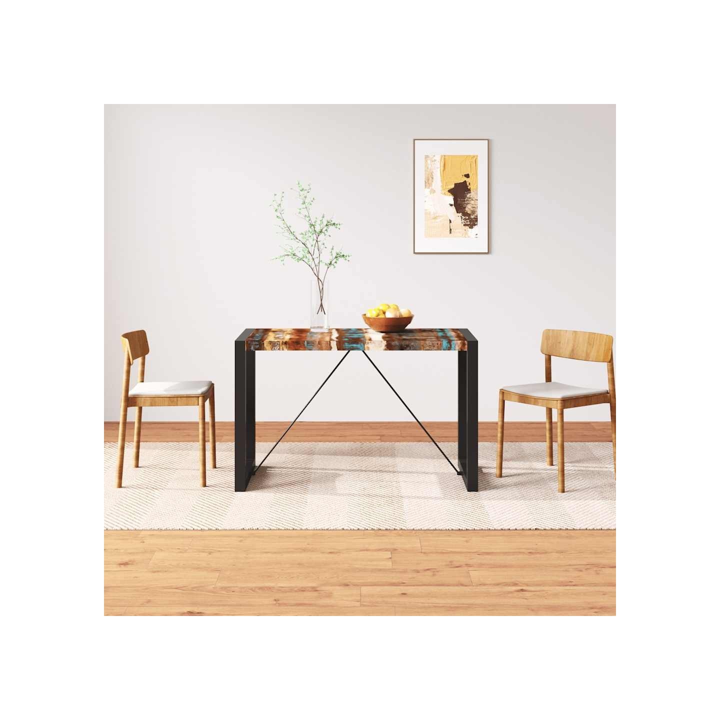 Table à manger Bois de récupération massif 120 cm