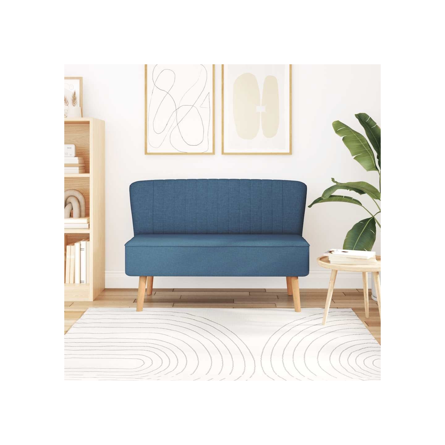 Canapé 117x55,5x77 cm Tissu Bleu