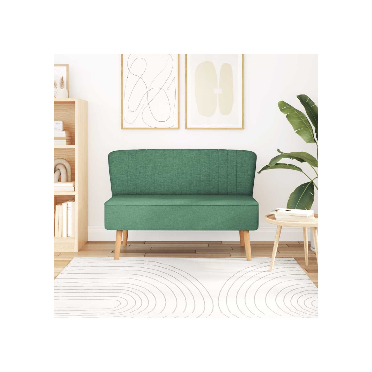 Canapé 117x55,5x77 cm Tissu Vert