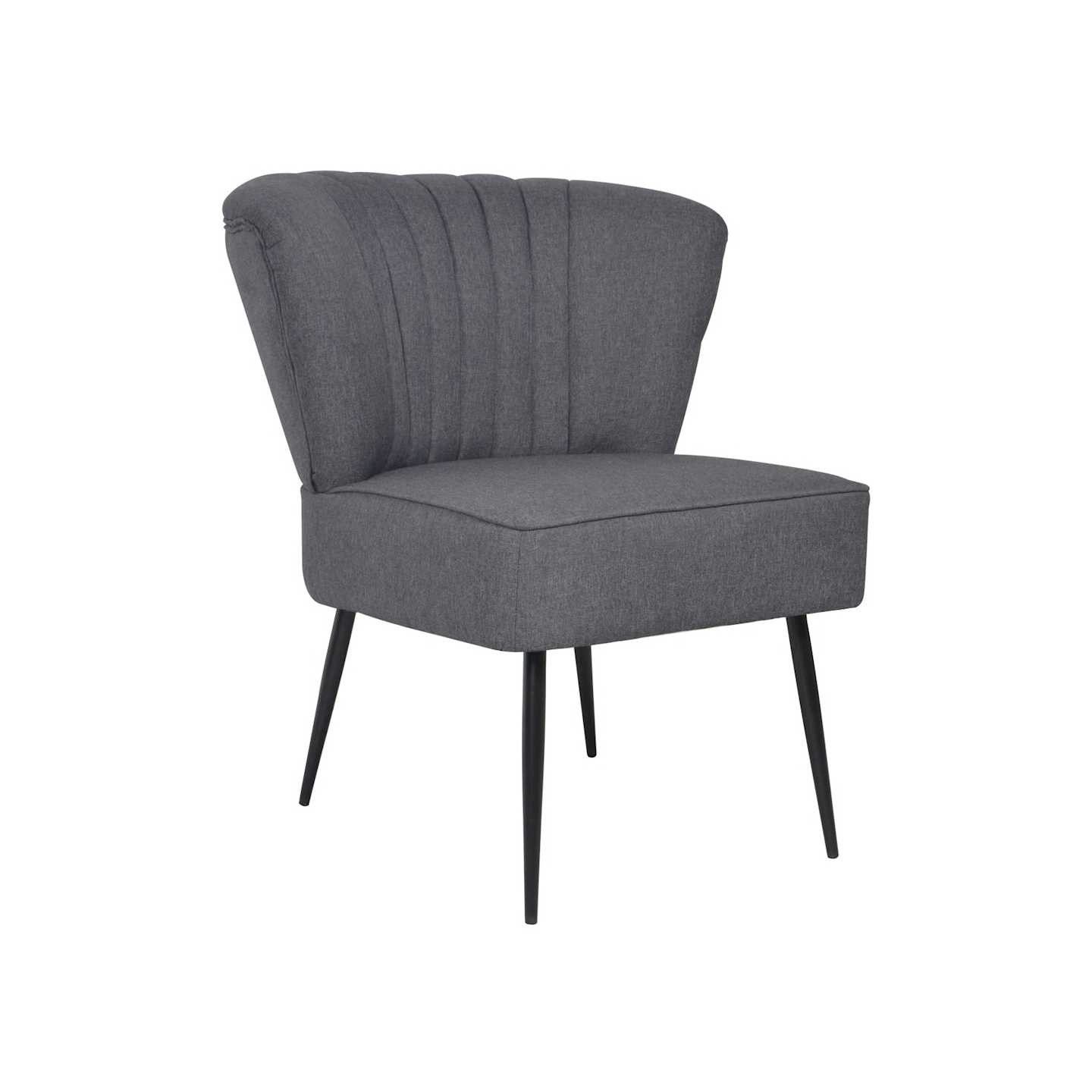 Chaise de cocktail gris foncé tissu