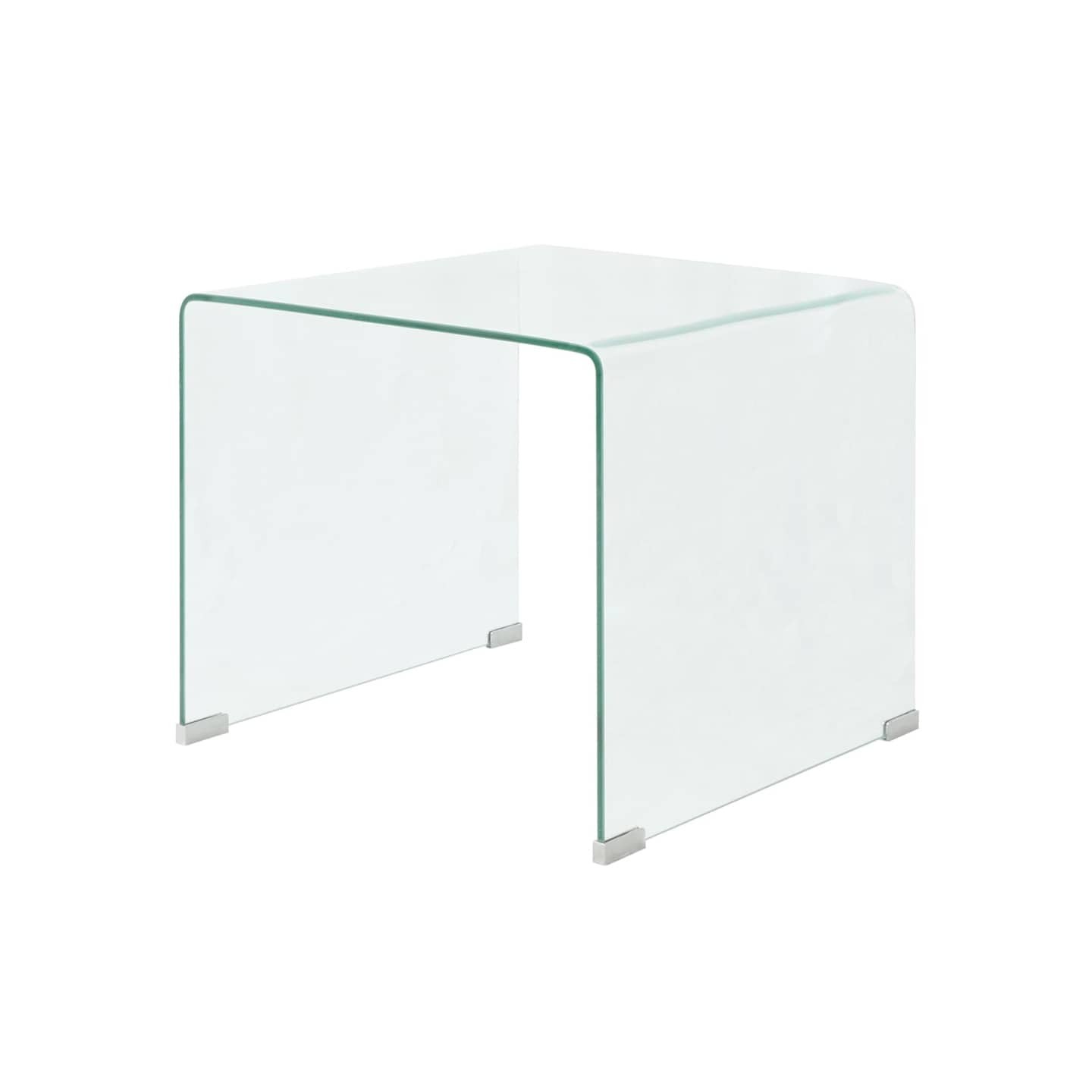 Table basse 49,5 x 50 x 45 cm Verre trempé Transparent