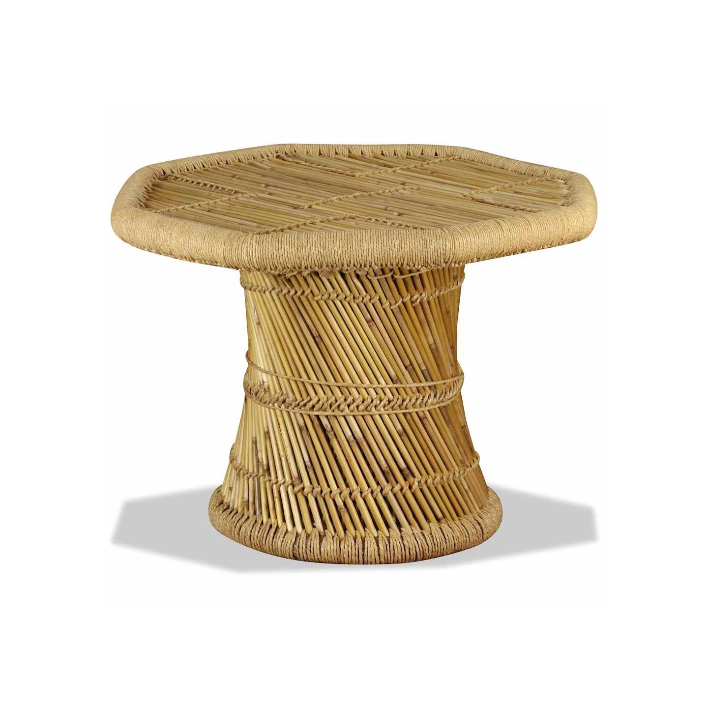 Table basse bambou octogonale 60 x 60 x 45 cm