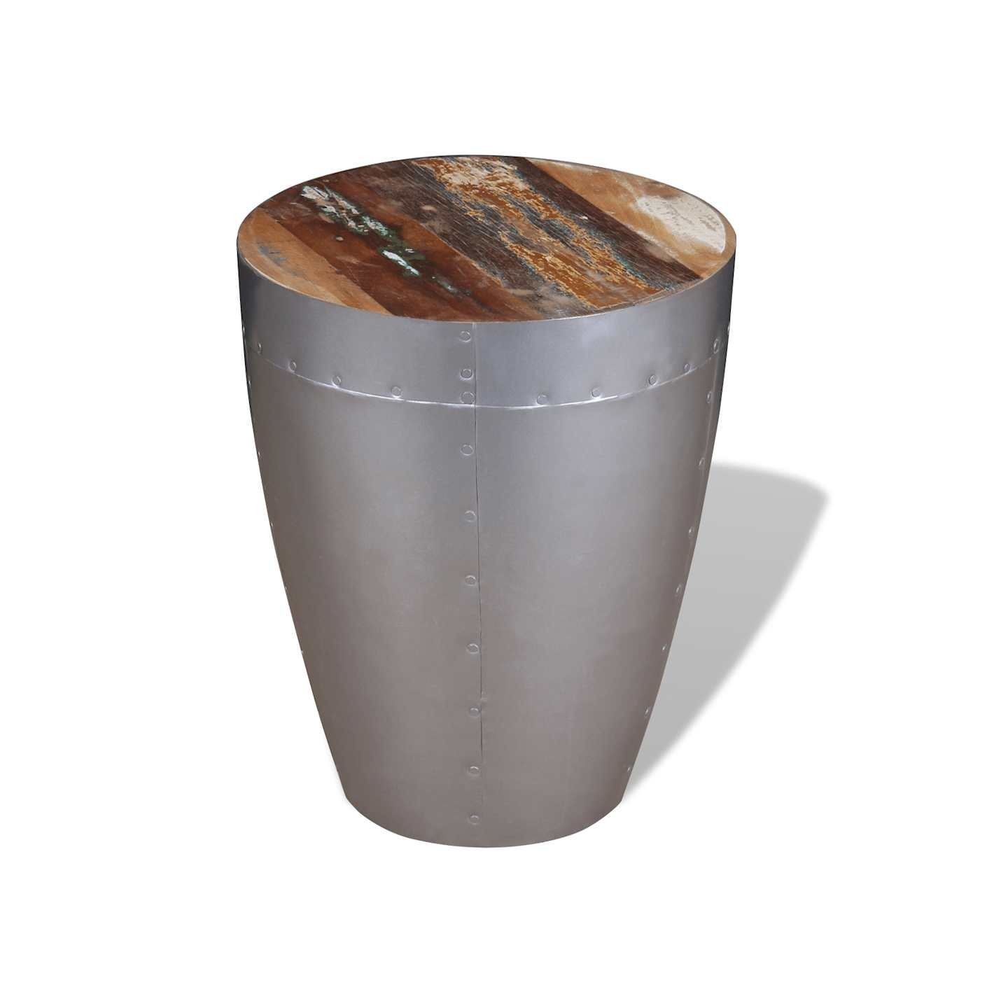Tabouret aviateur Bois de récupération massif