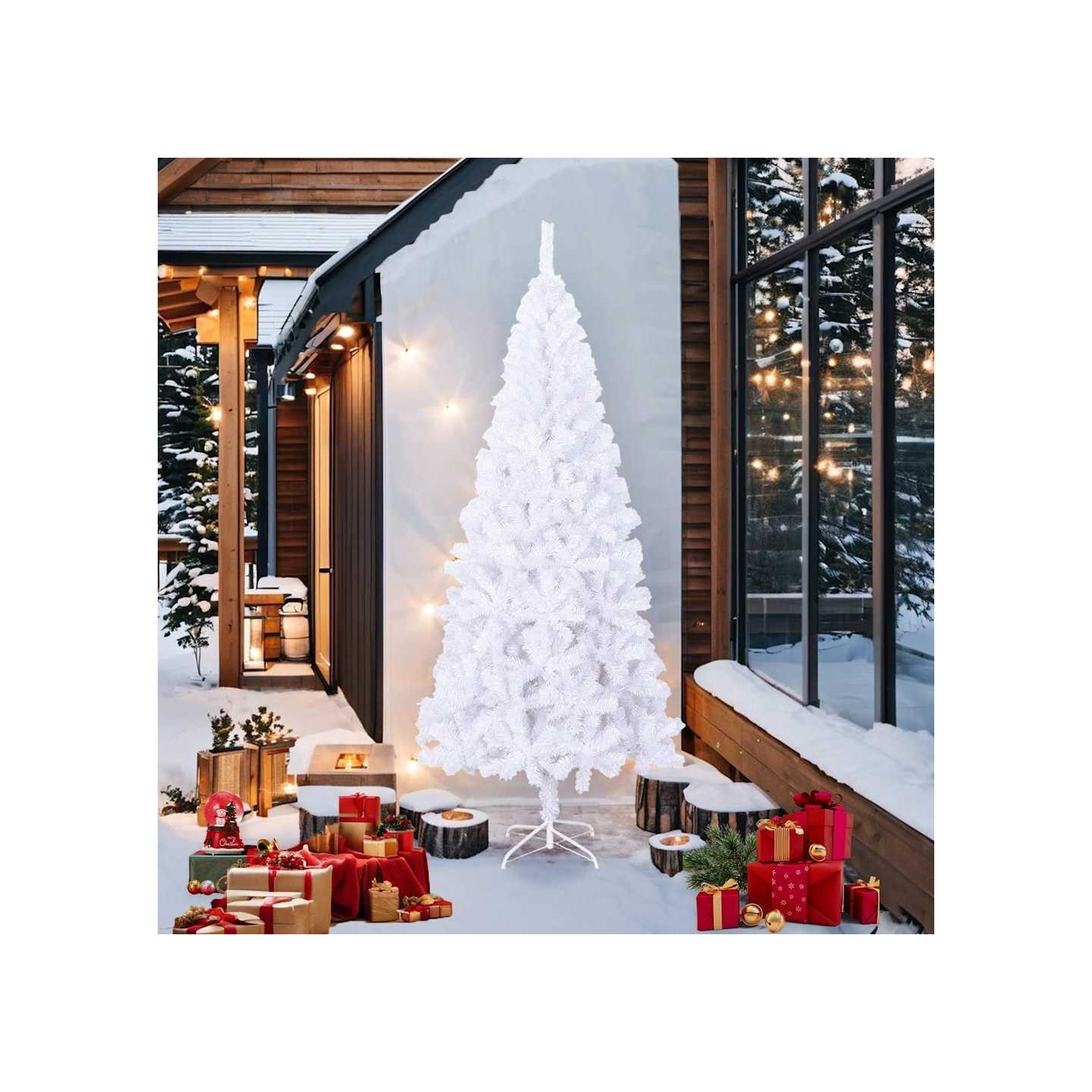 Sapin de Noël artificiel L 240 cm Blanc