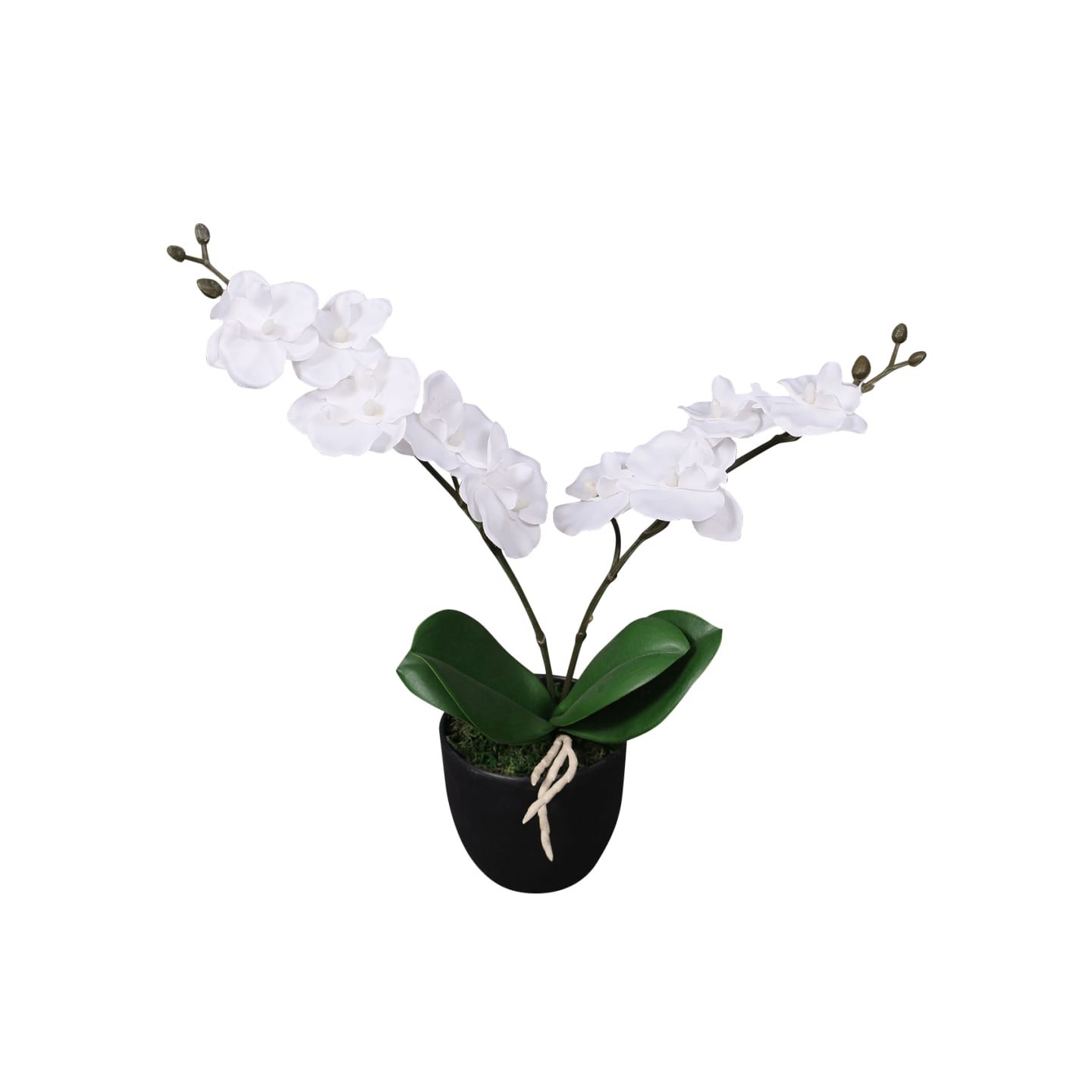 Plante artificielle avec pot Orchidée 30 cm Blanc