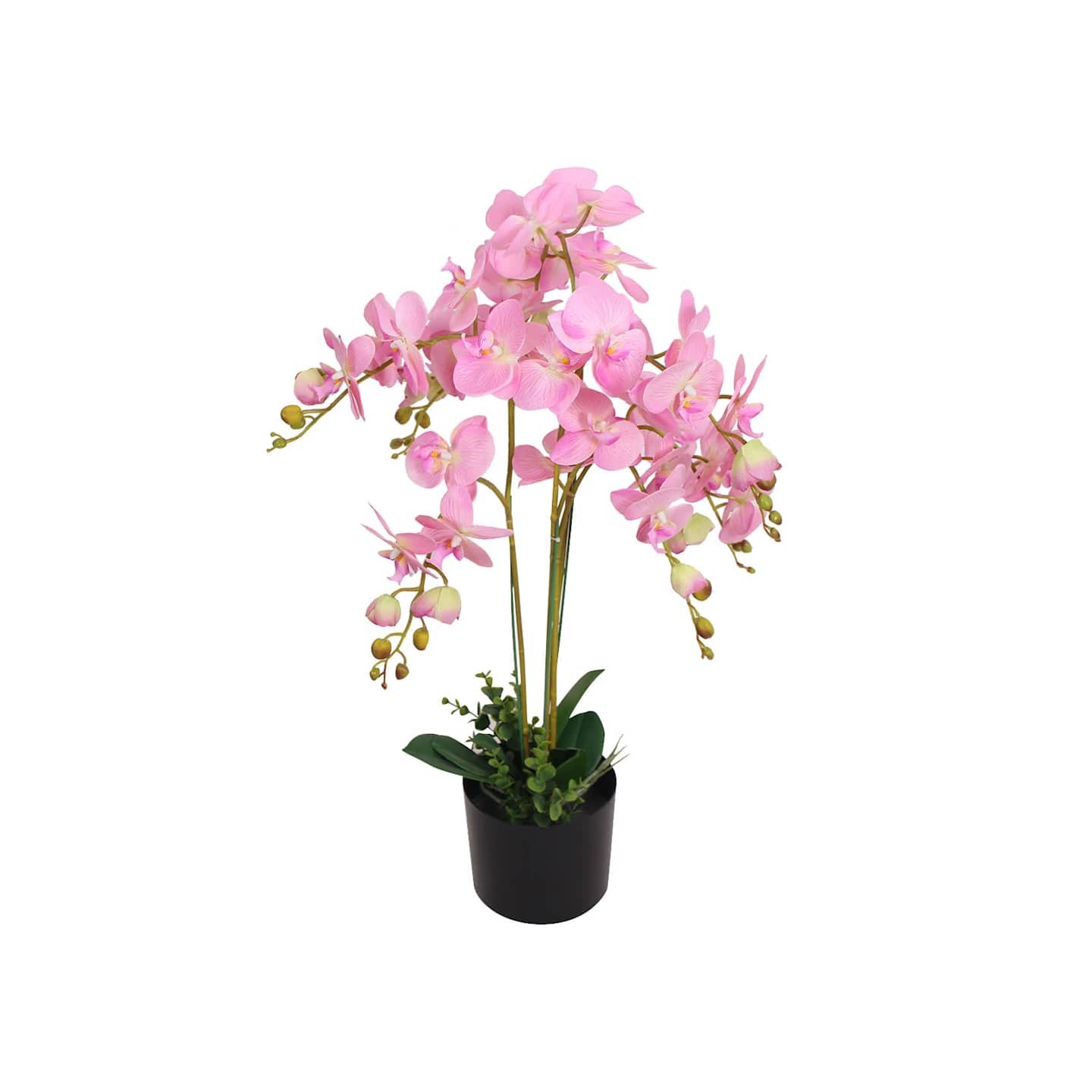 Plante artificielle avec pot Orchidée 75 cm Rose