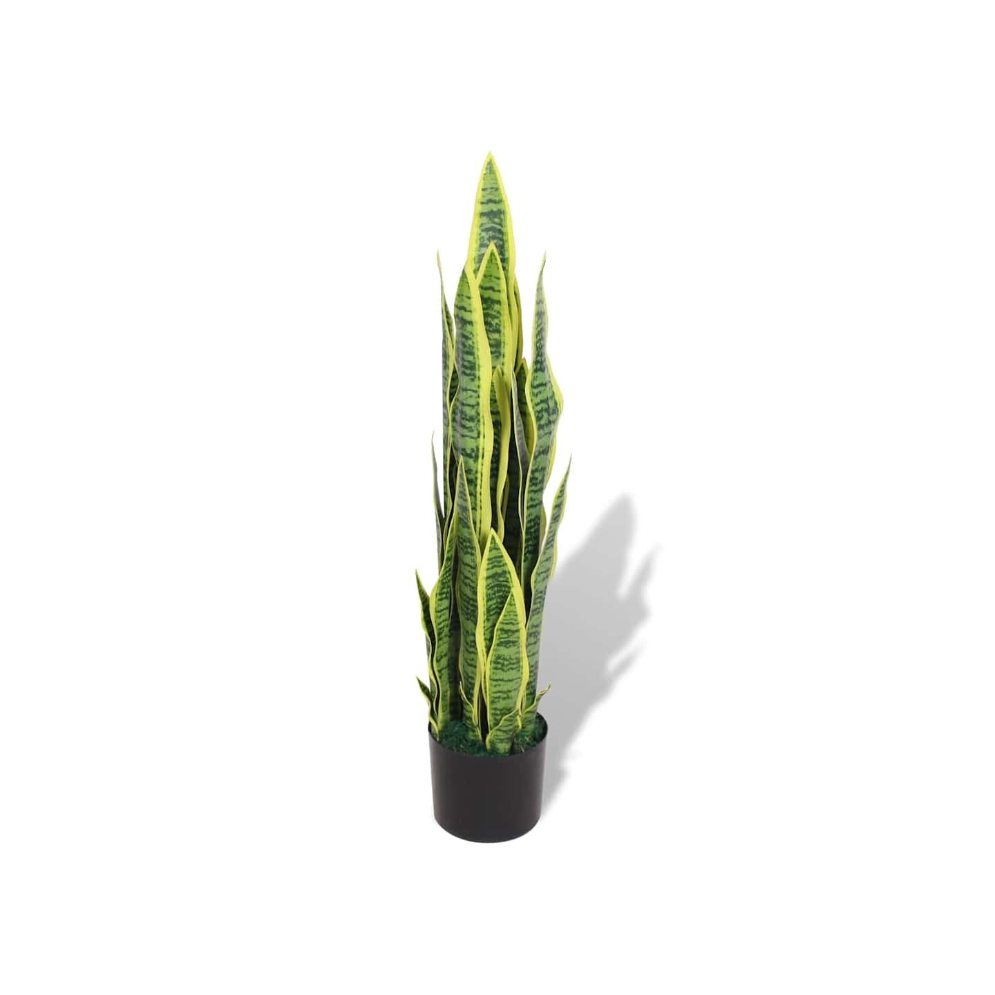 Plante artificielle avec pot Sansevière 90 cm Vert