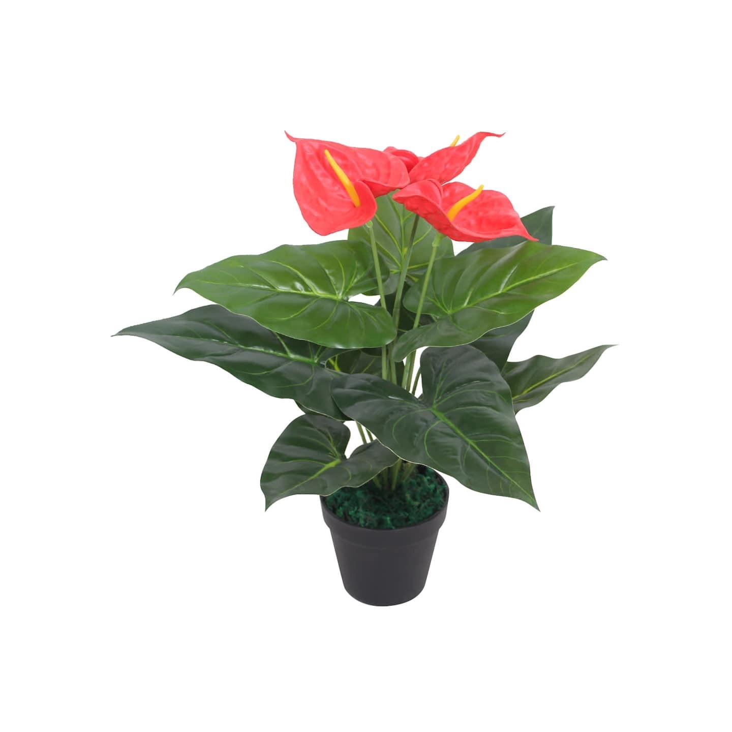 Plante artificielle avec pot Anthurium 45 cm Rouge et Jaune
