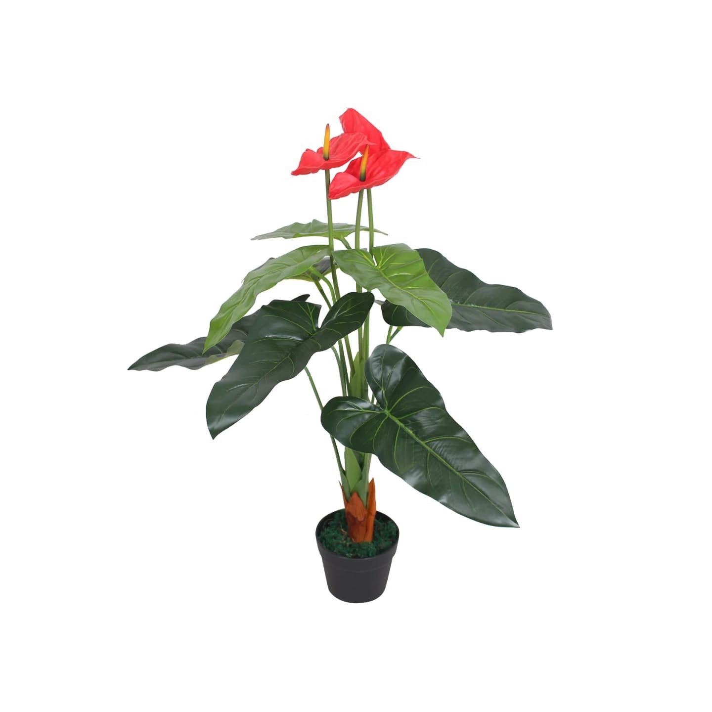 Plante artificielle avec pot Anthurium 90 cm Rouge et Jaune
