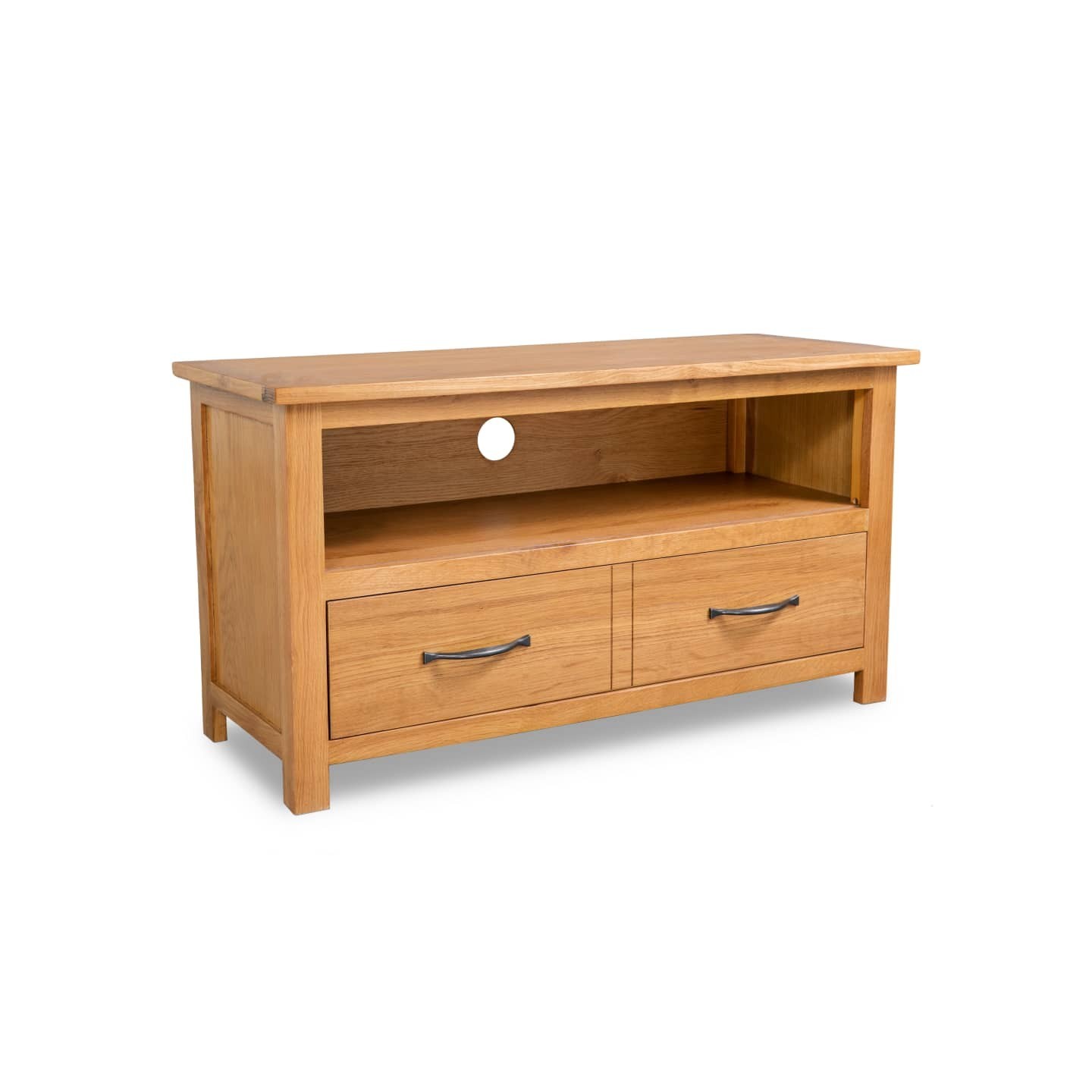 Meuble TV 90x35x48 cm bois de chêne massif