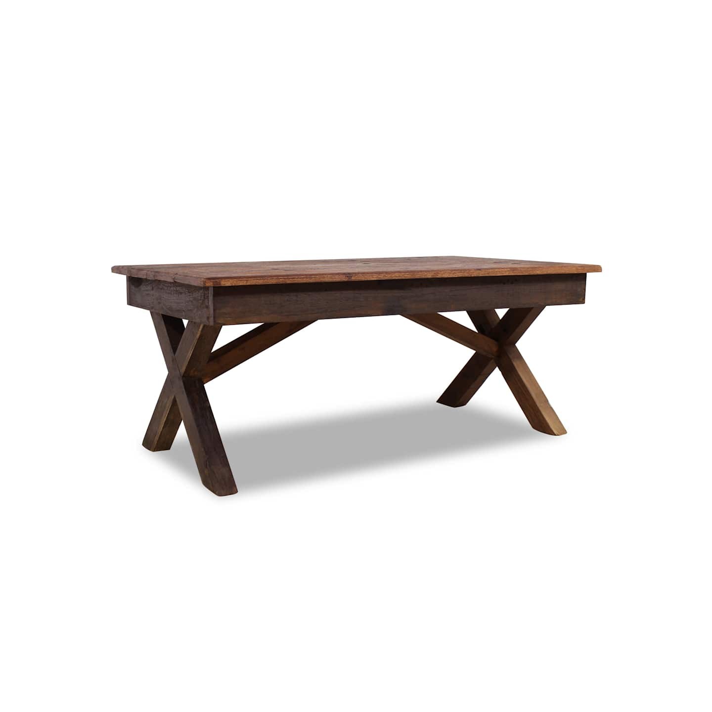 Table basse bois de récupération mélangé 110x60x45 cm