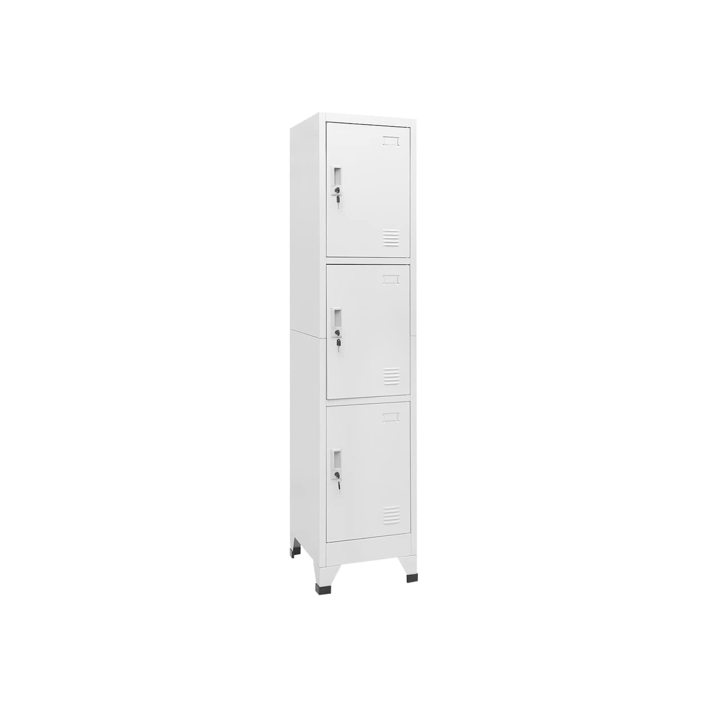 Armoire à casier avec 3 compartiments 38x45x180 cm