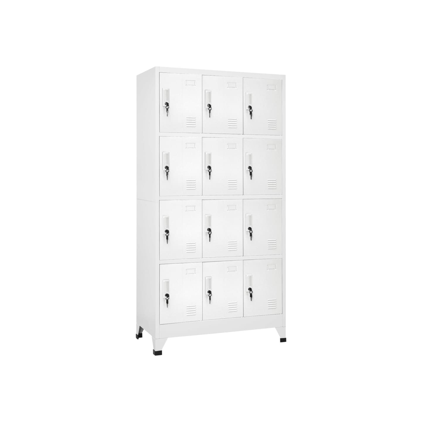 Armoire à casier avec 12 compartiments 90x45x180 cm