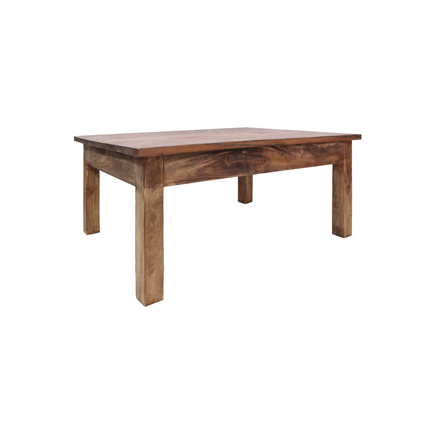 Table basse bois d'acajou massif 96x73x45 cm