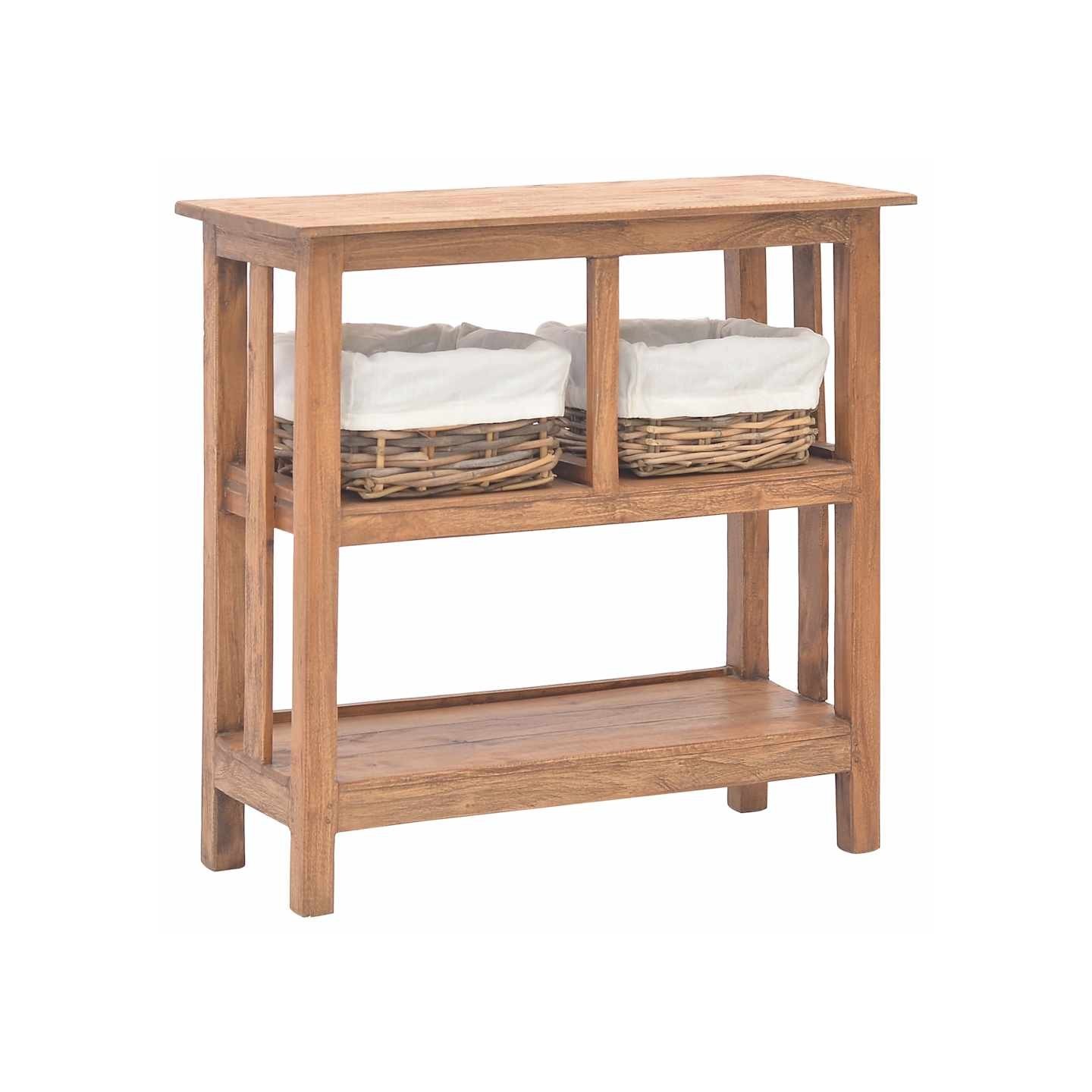 Table console bois d'acajou massif 69x28x70 cm