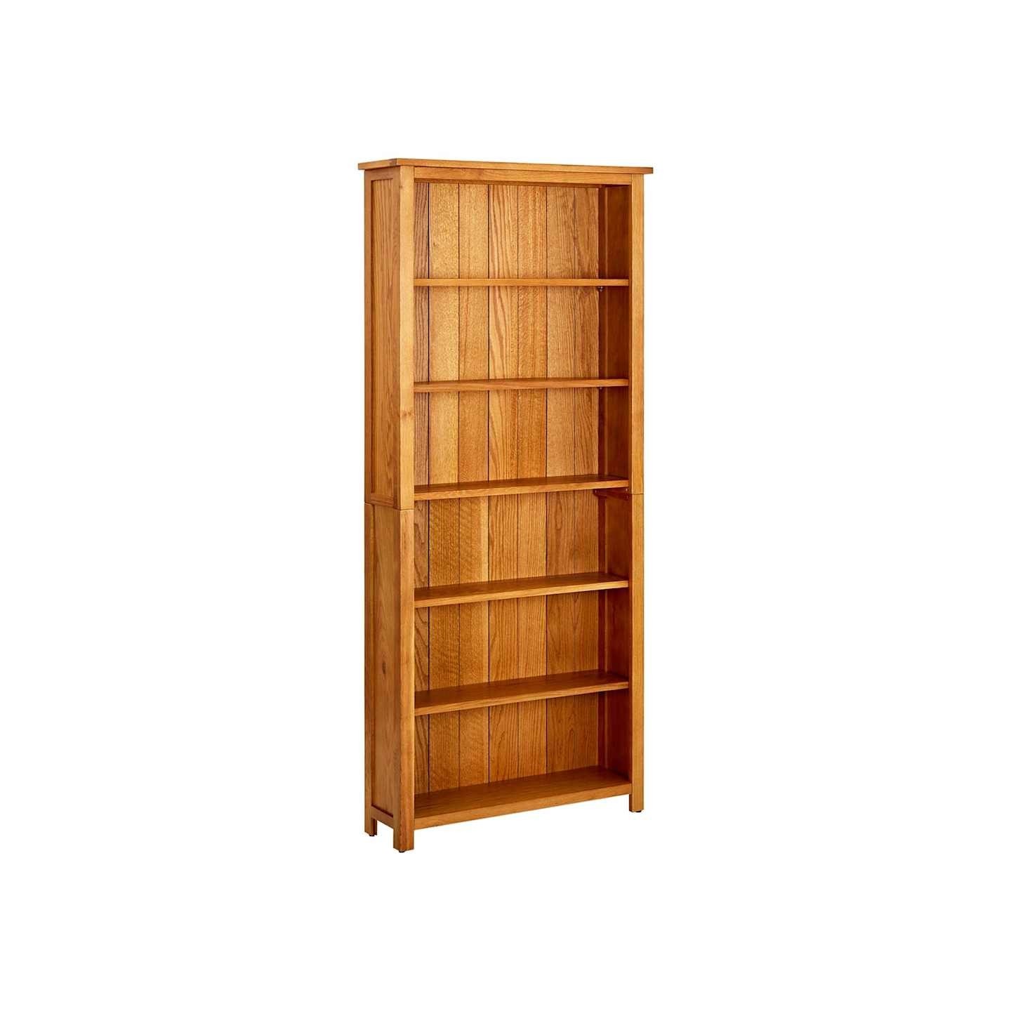 Bibliothèque à 6 étagères 80x22,5x180 cm Bois de chêne massif
