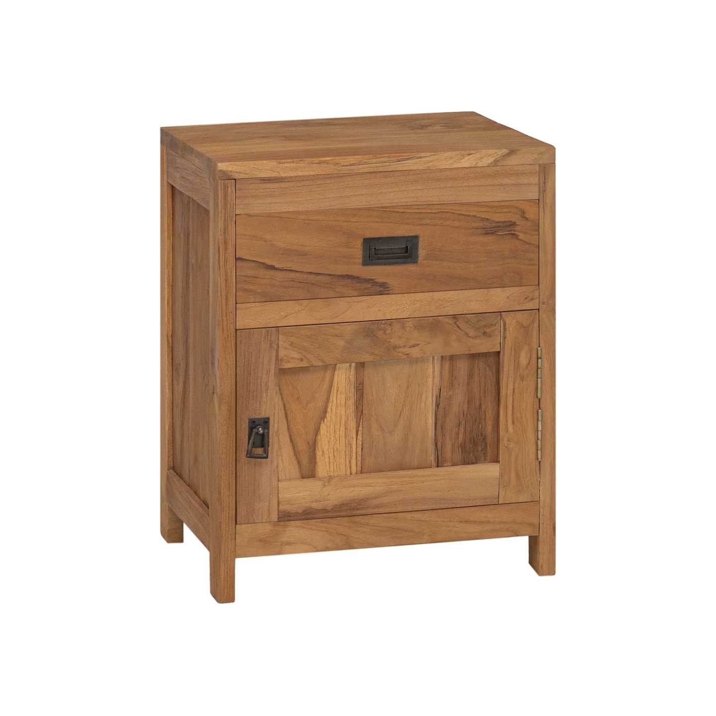 Table de chevet teck massif 40x30x50 cm