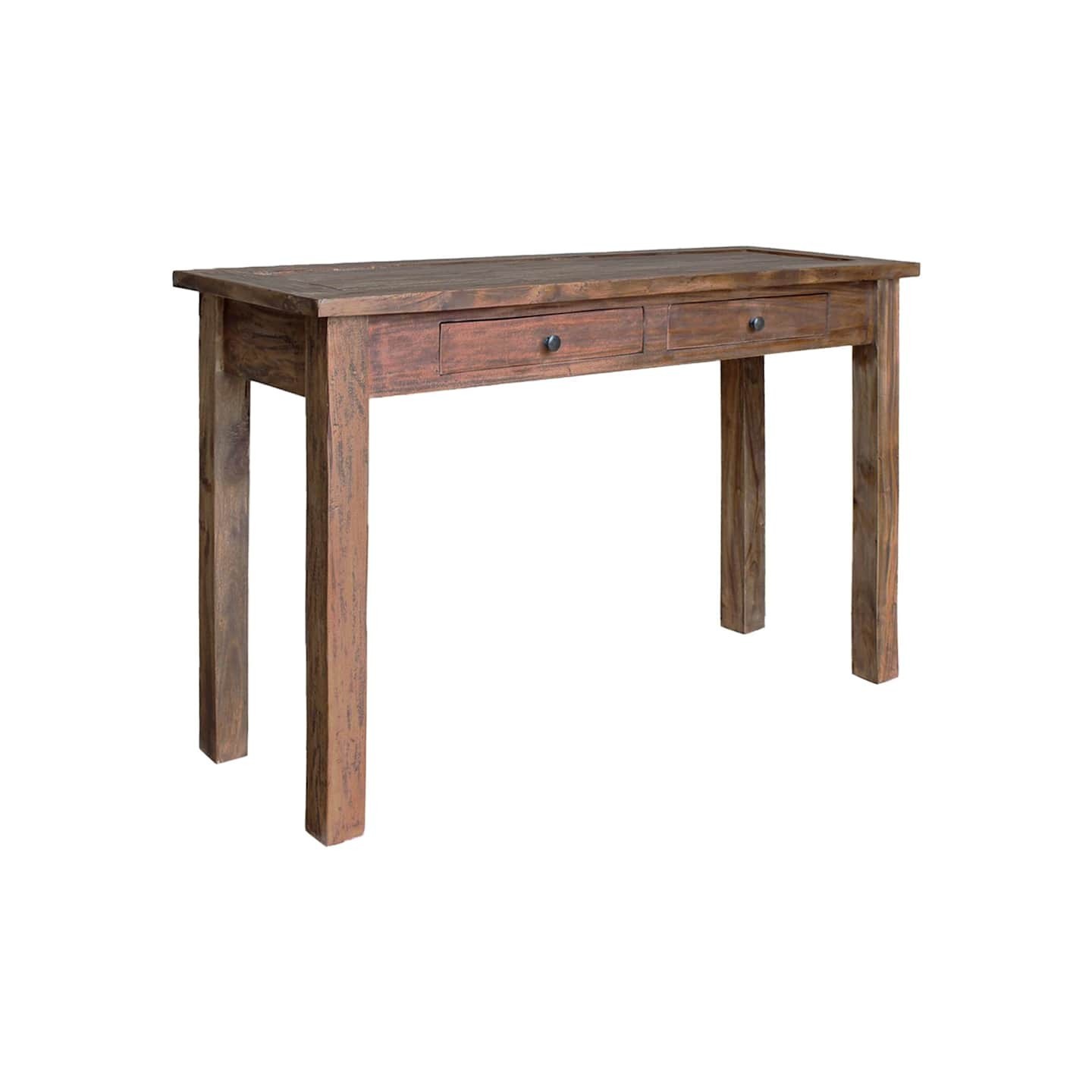 Table console bois d'acajou massif 123x42x75 cm