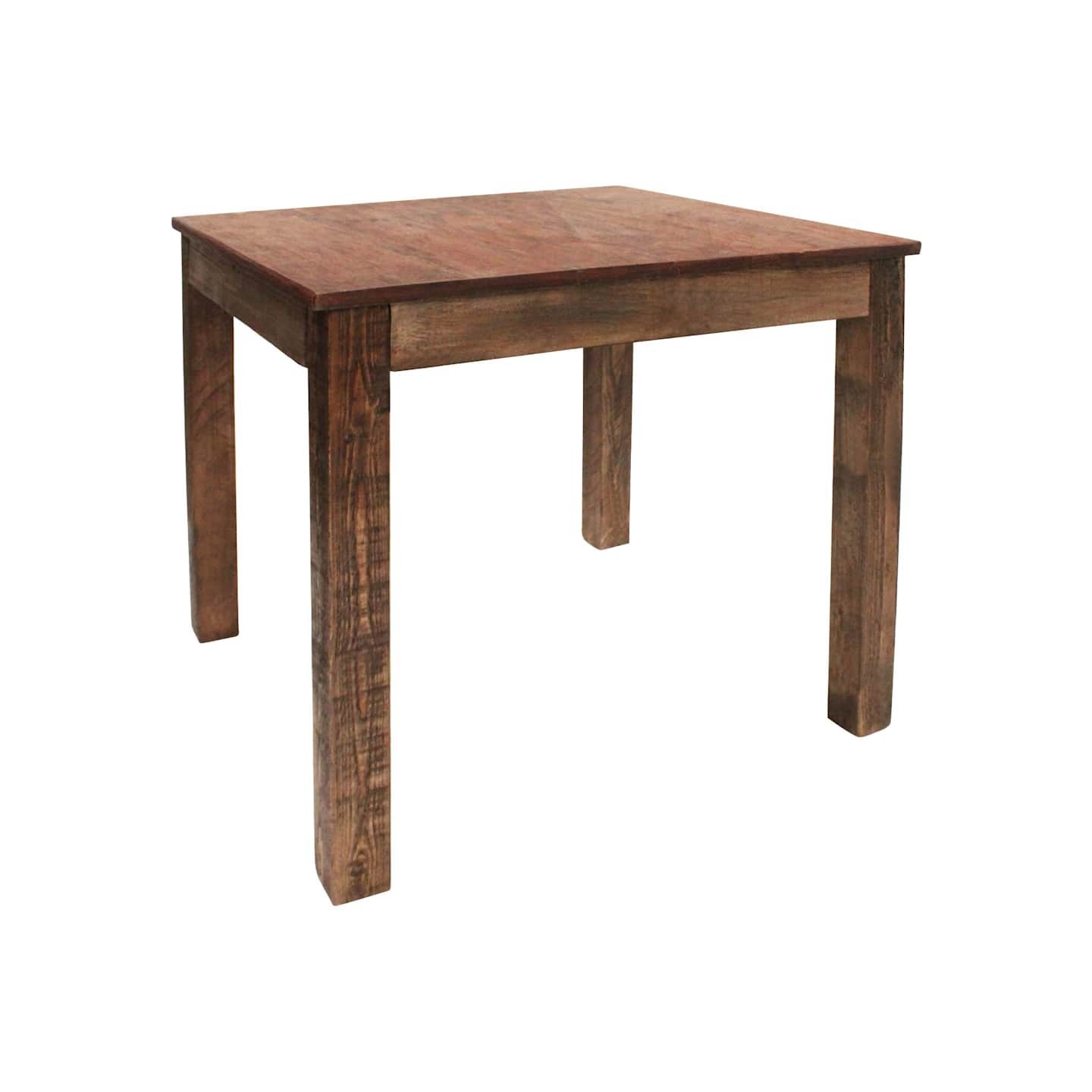 Table à manger bois de récupération mélangé 82x80x76 cm