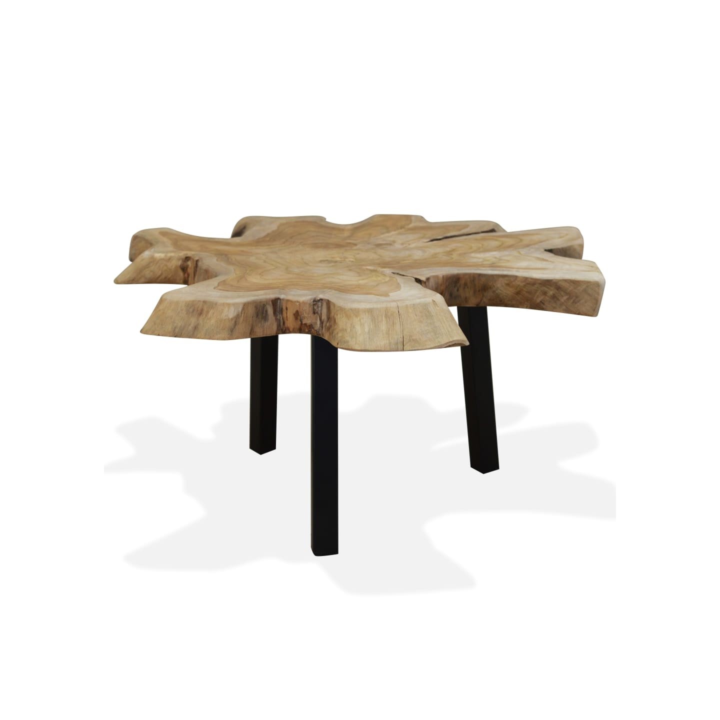 Table basse Teck authentique 80x70x38 cm