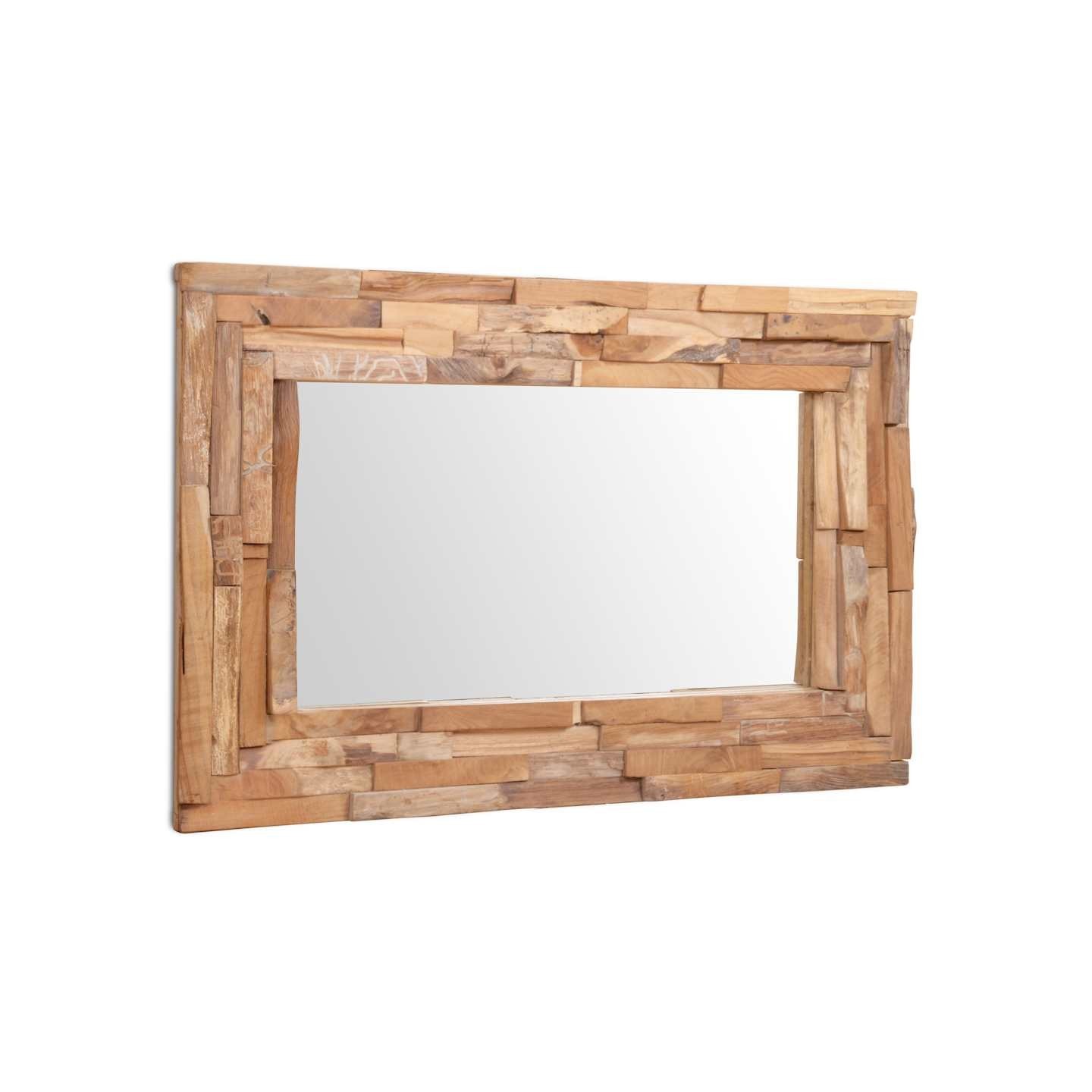 Miroir décoratif Teck 90x60 cm Rectangulaire
