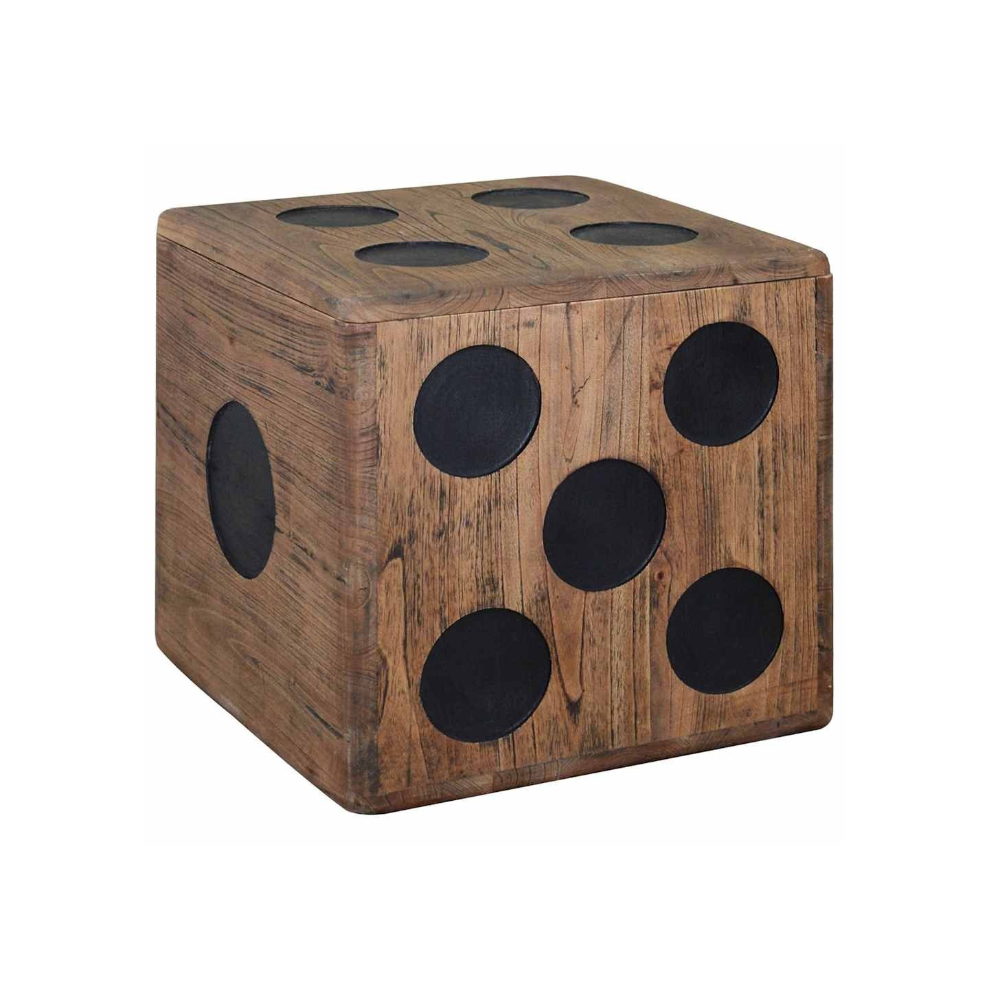 Boîte de rangement Bois Mindi 40x40x40 cm Design Dés