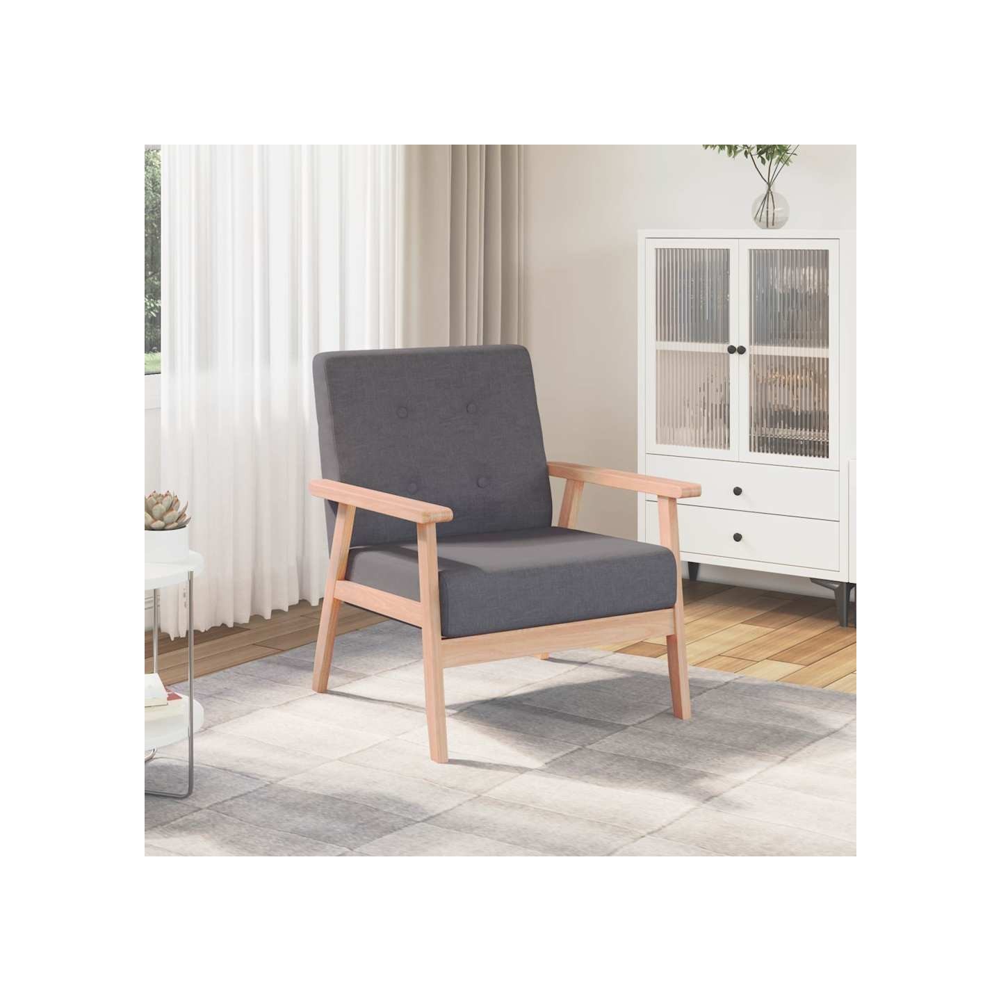 Fauteuil Gris foncé Tissu