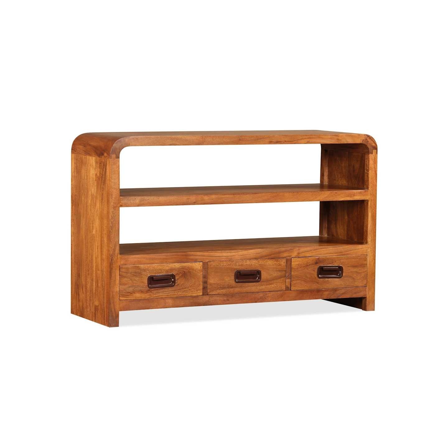 Meuble TV Bois d'acacia solide 90 x 30 x 55 cm
