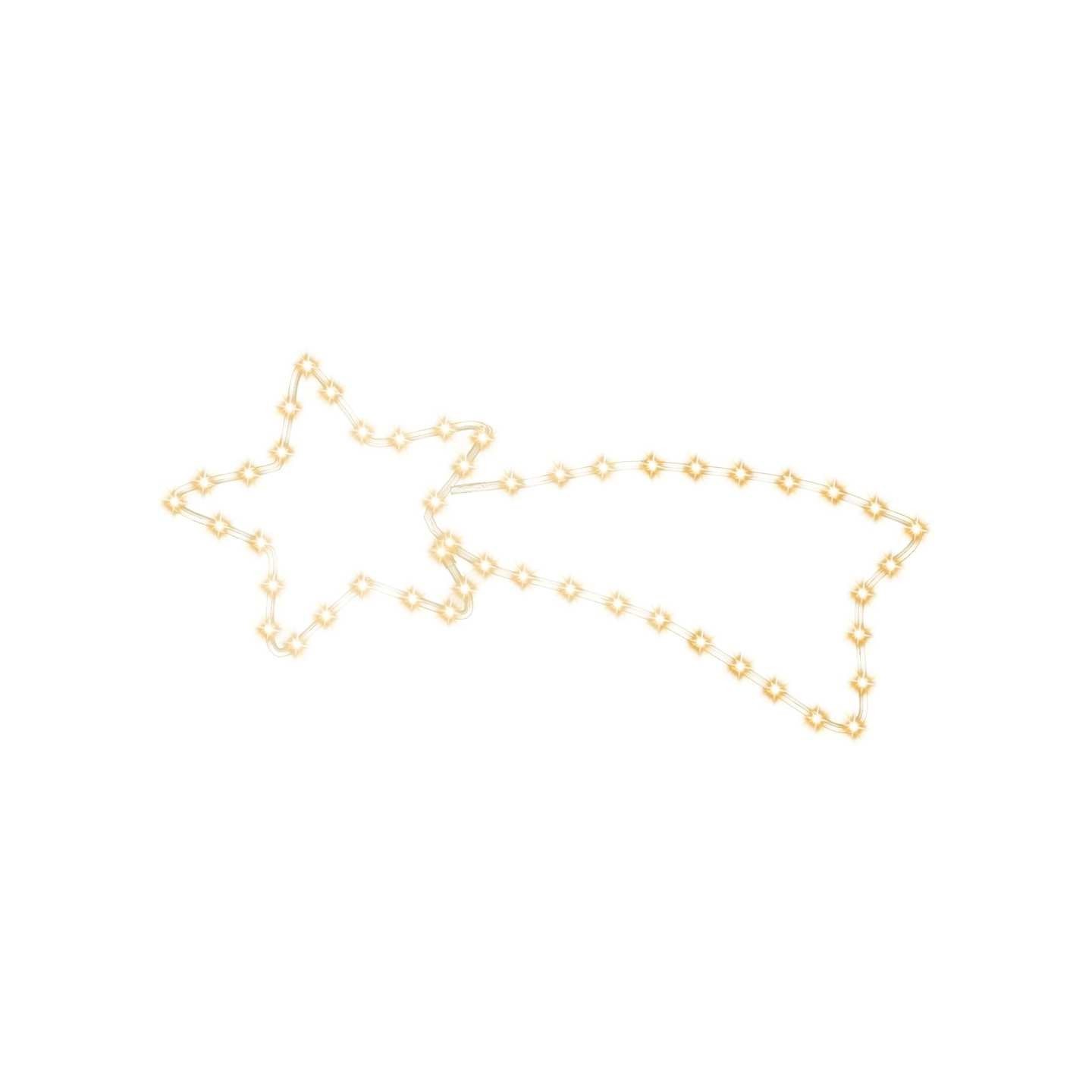Figurine de comète de Noël avec 48 LED Blanc chaud 65x28 cm