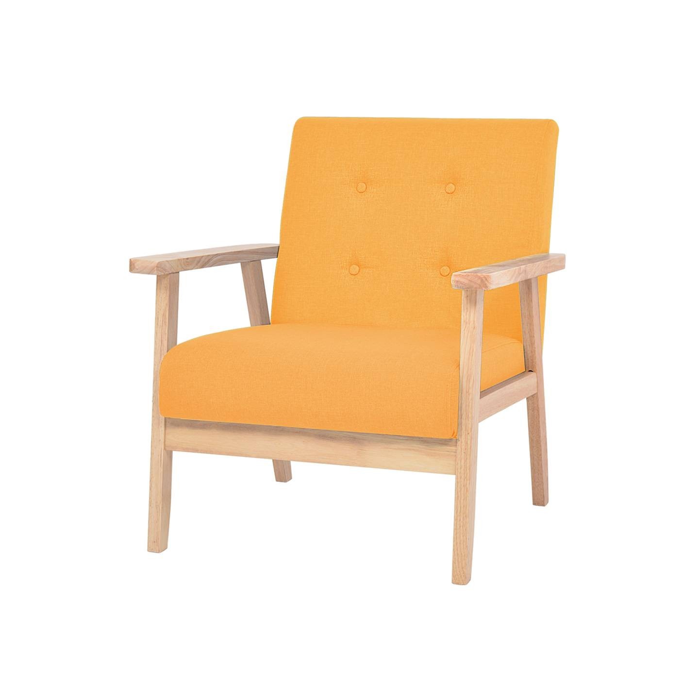 Fauteuil jaune tissu