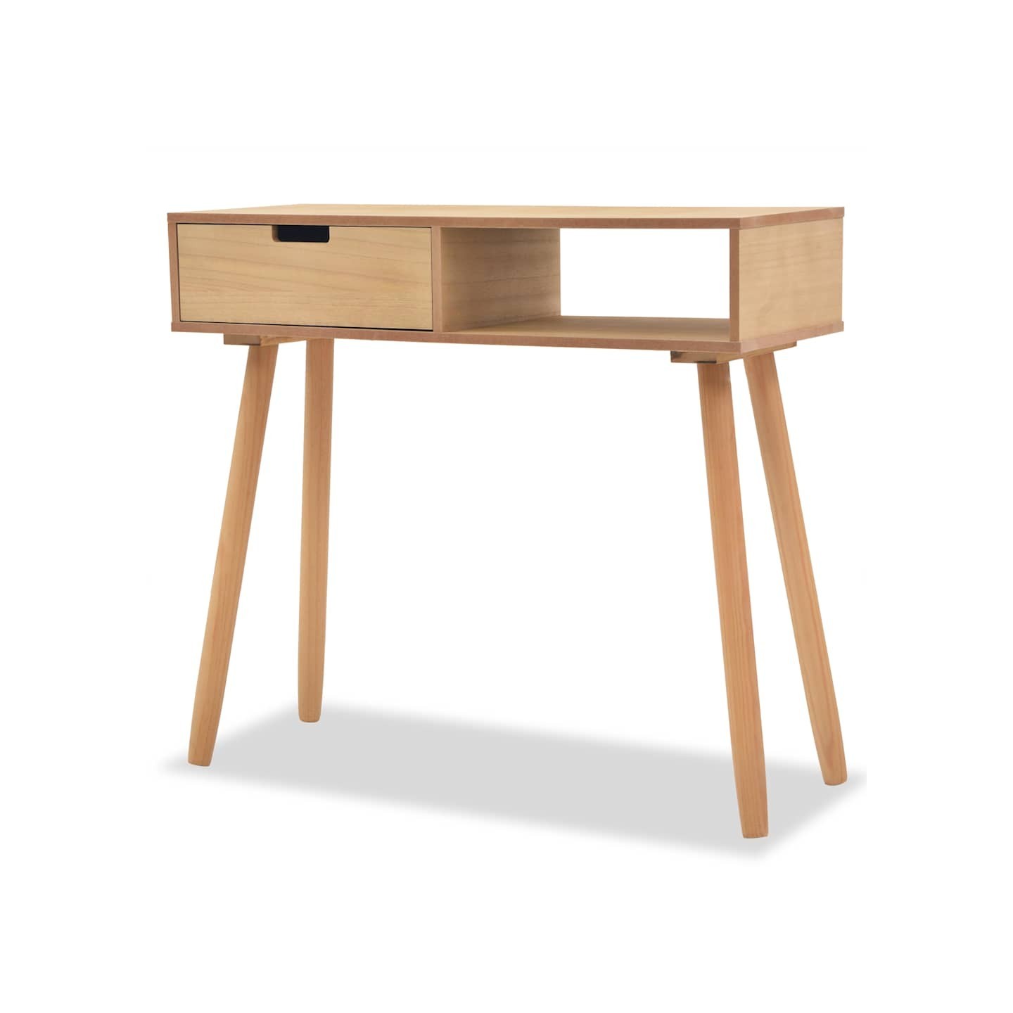Table console Bois de pin massif 80 x 30 x 72 cm Marron
