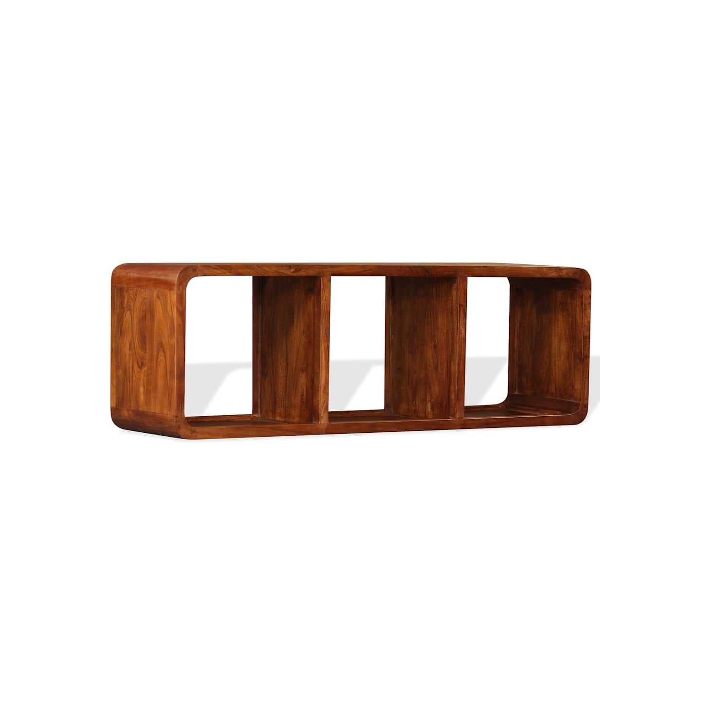 Meuble TV Bois massif avec finition miel 120 x 30 x 40 cm
