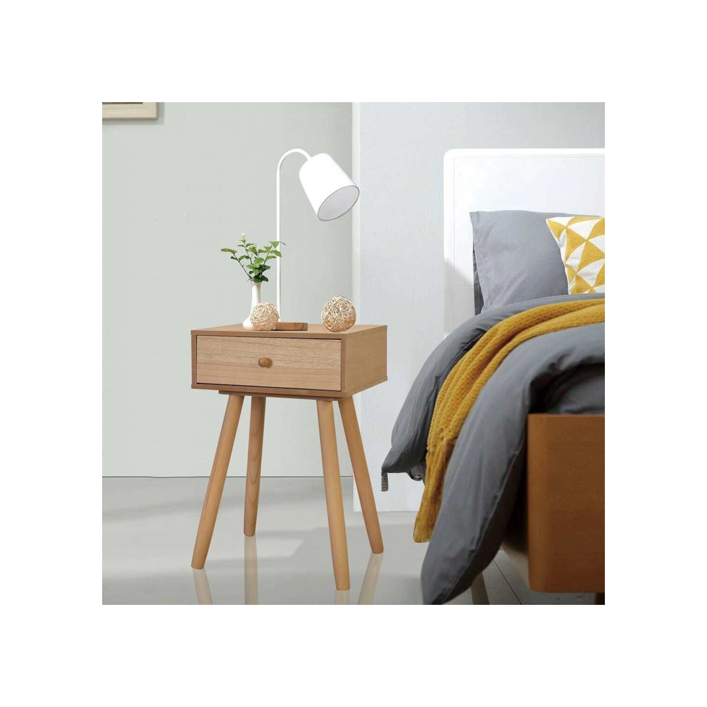 Table de chevet 2 pcs Bois de pin massif 40 x 30 x 61 cm Marron