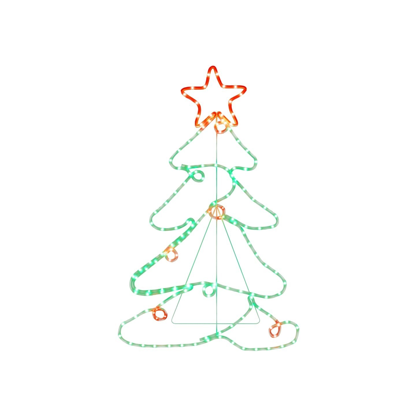 Figurine d'arbre de Noël avec 144 LED 88x56 cm
