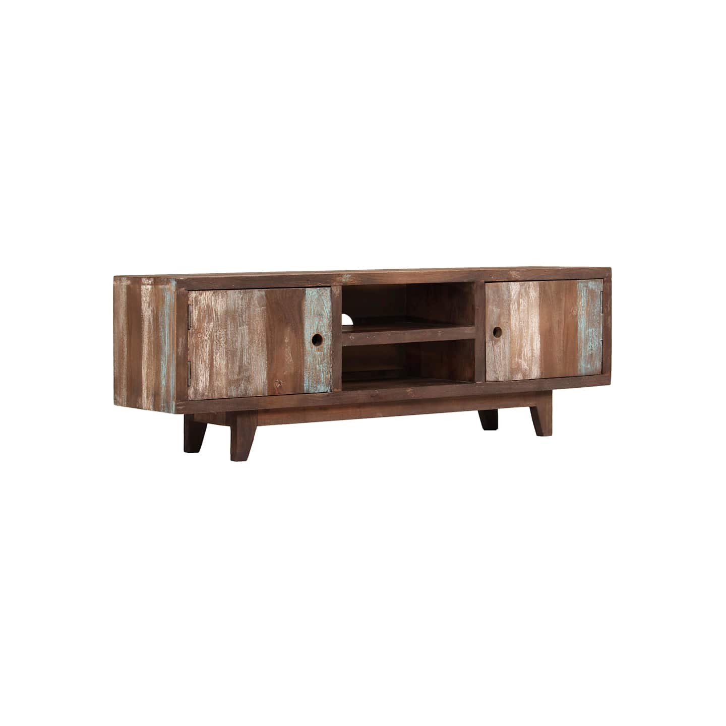 Meuble TV Bois d'acacia massif Vintage 118 x 30 x 40 cm