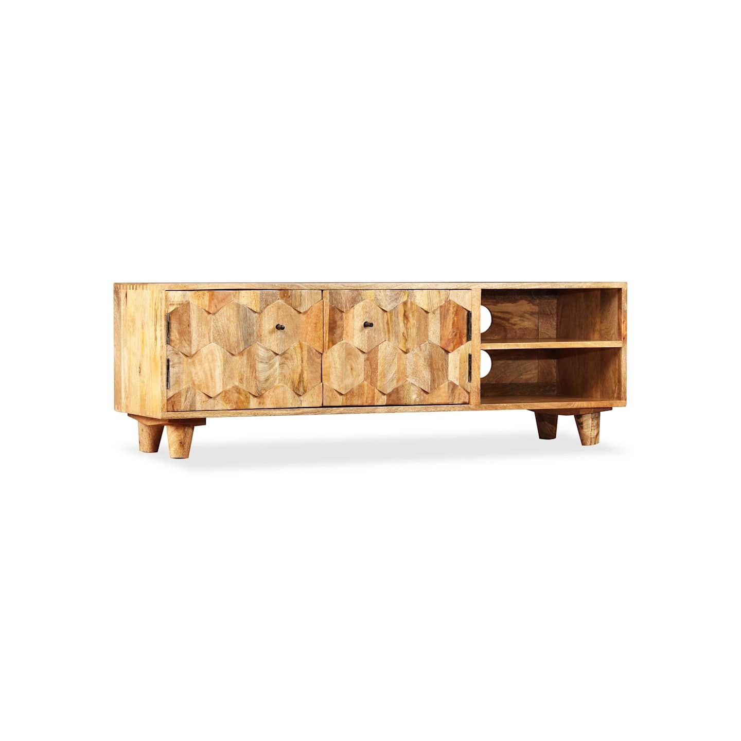 Meuble TV Bois massif de manguier 118 x 35 x 40 cm