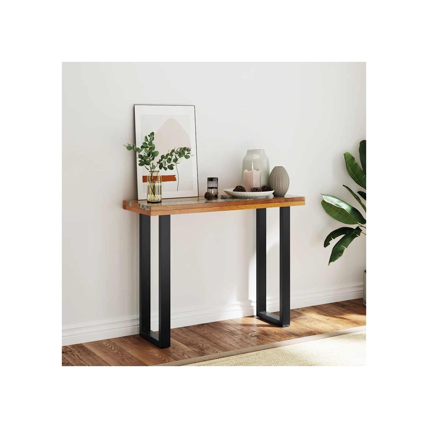 Table console Teck 100 x 35 x 75 cm