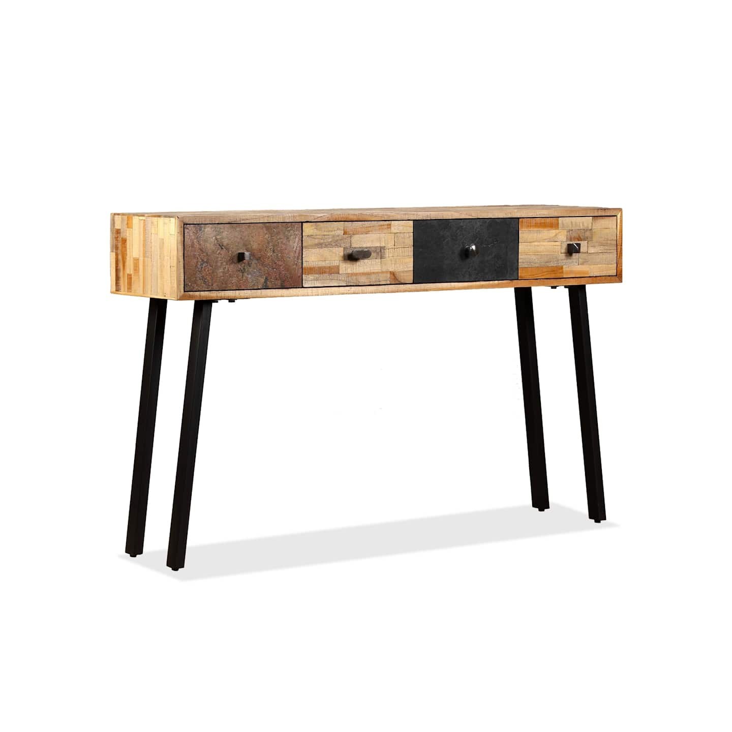 Table console Teck massif de récupération 120 x 30 x 76 cm