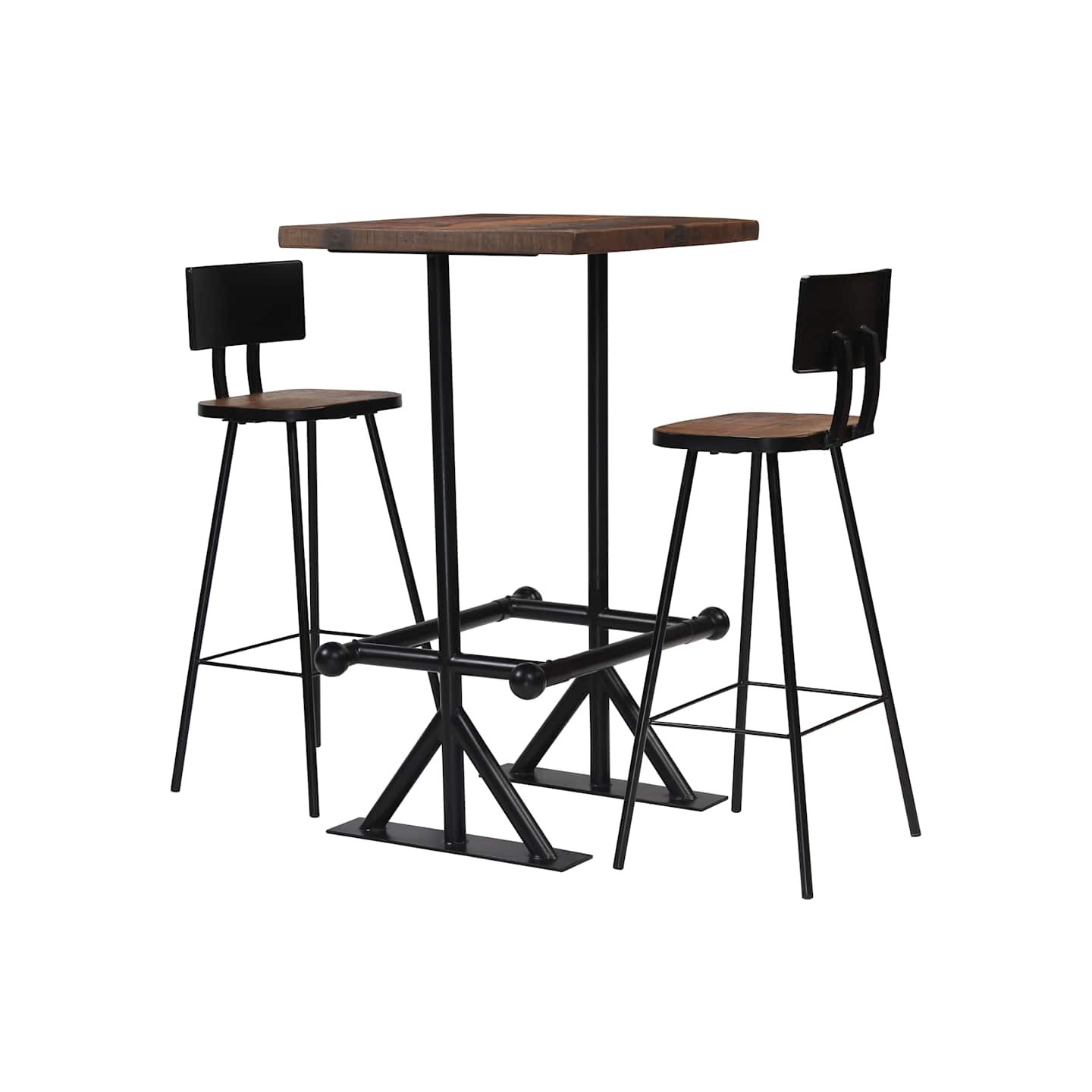 Mobilier de bar 3 pcs Bois de récupération massif