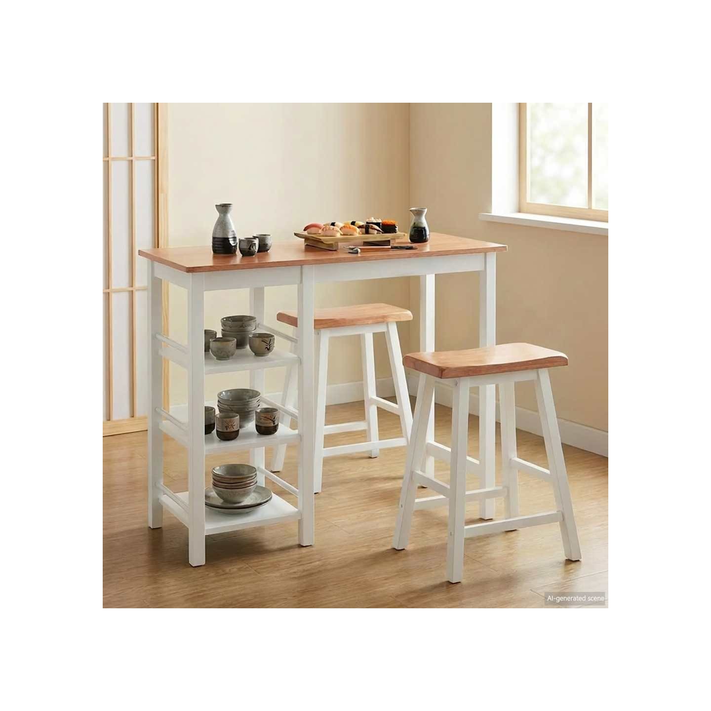 Ensemble de bar 3 pcs MDF Blanc