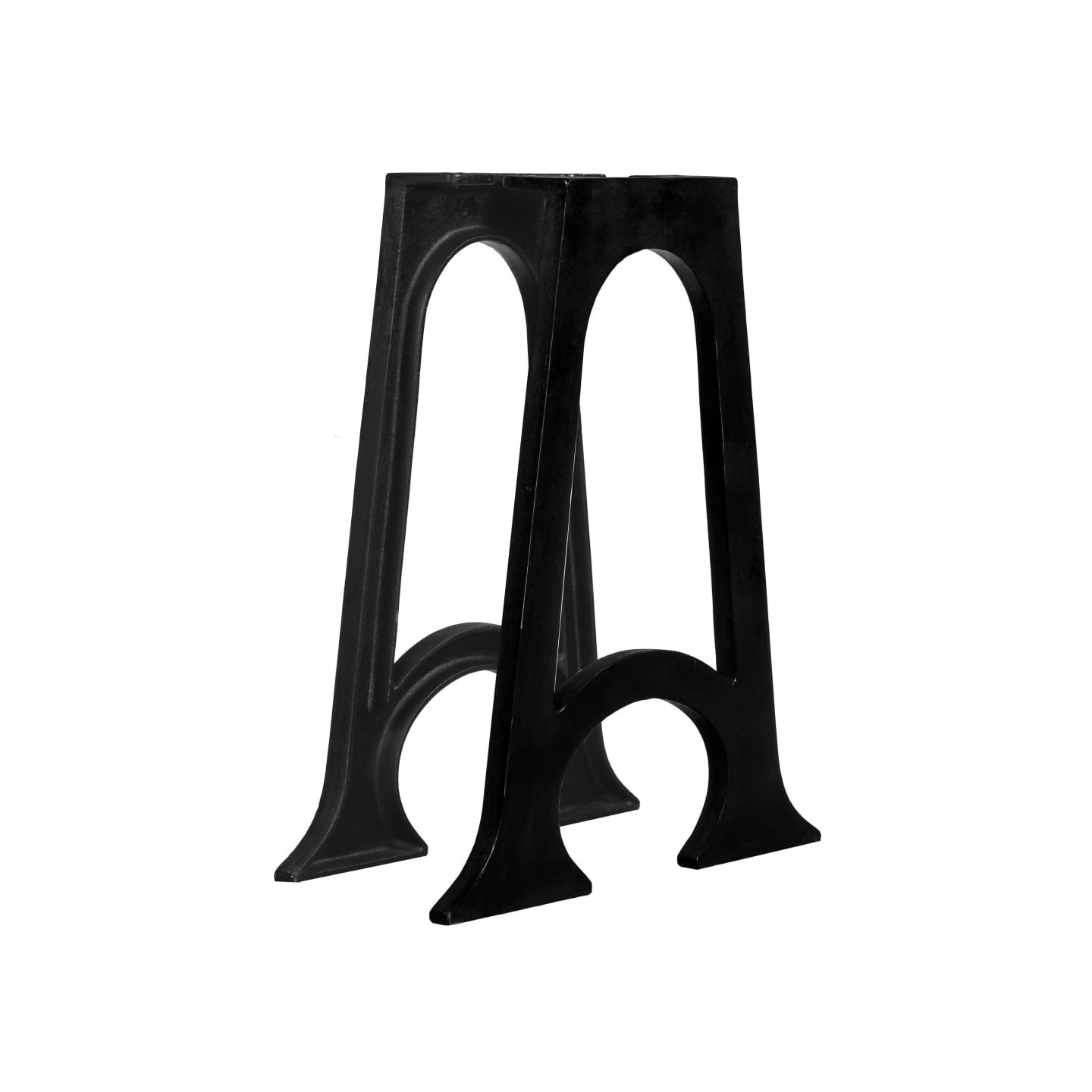 2 pieds de table de salle à manger Base voûtée Cadre en A Fonte