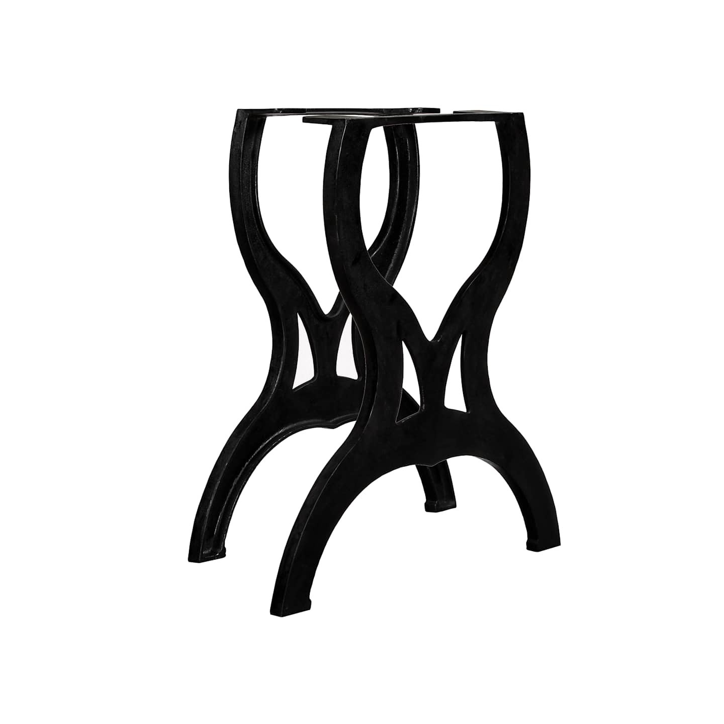 Pied de table de salle à manger 2 pcs Cadre en X Fonte