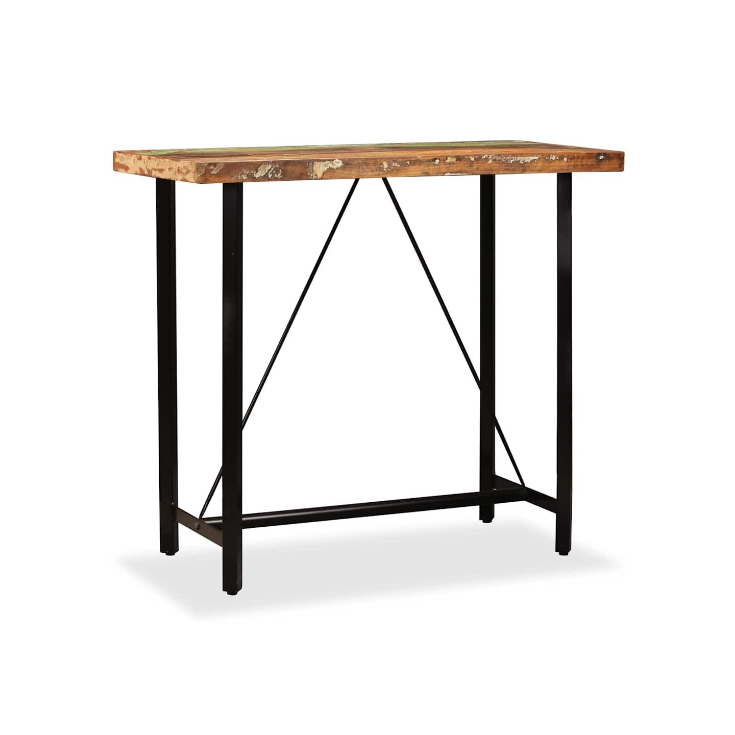 Table de bar Bois massif de récupération 120x60x107 cm