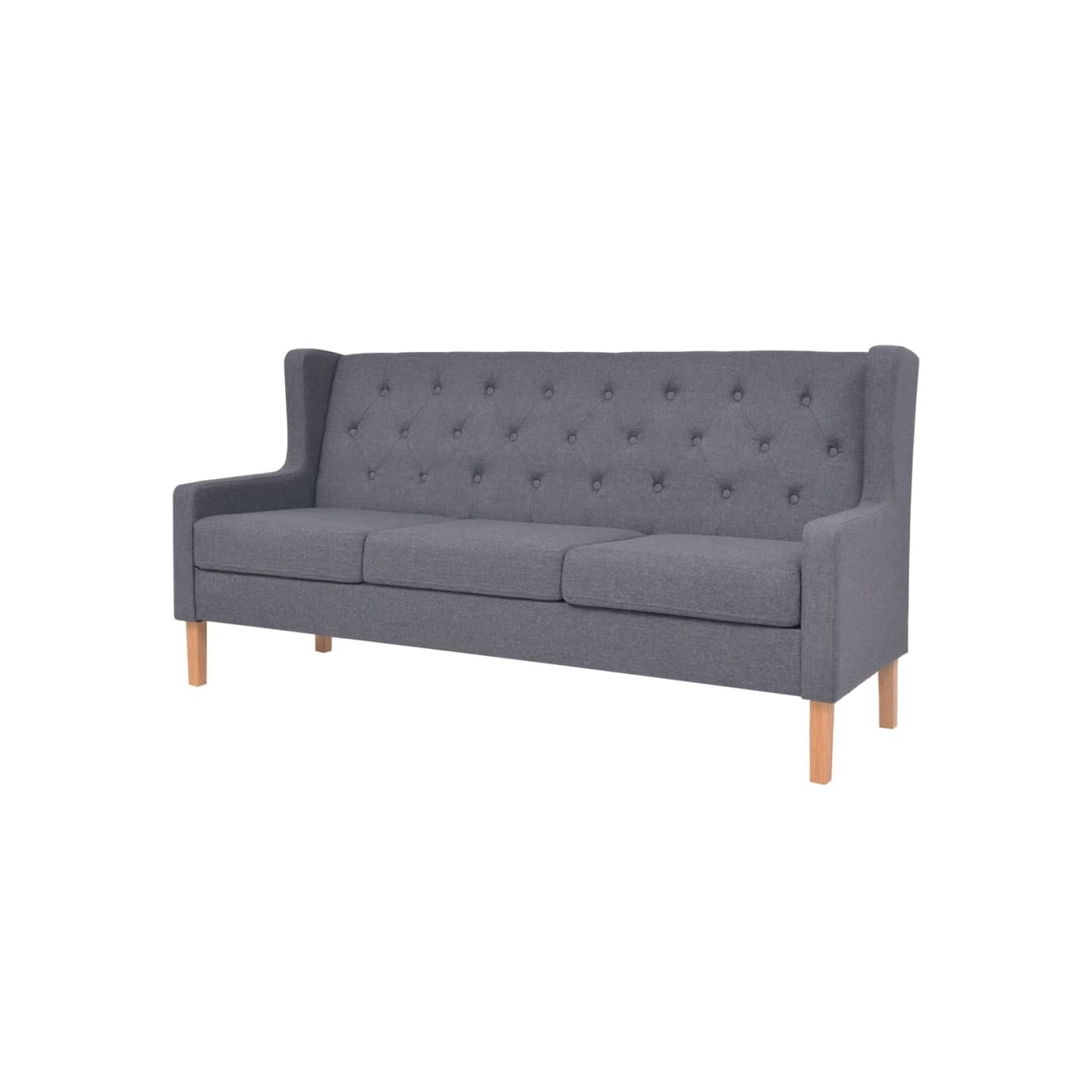 Canapé à 3 places tissu gris
