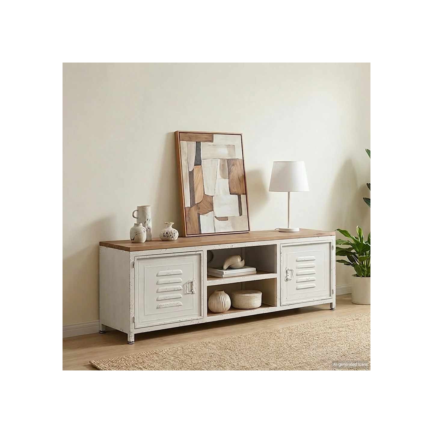 Meuble TV 120x30x40 cm Blanc