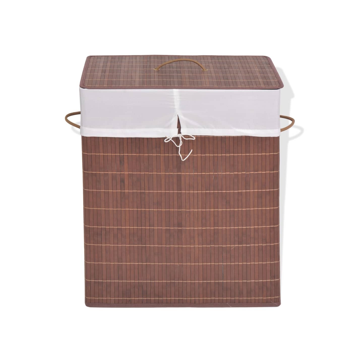 Panier à linge rectangulaire Bambou Marron