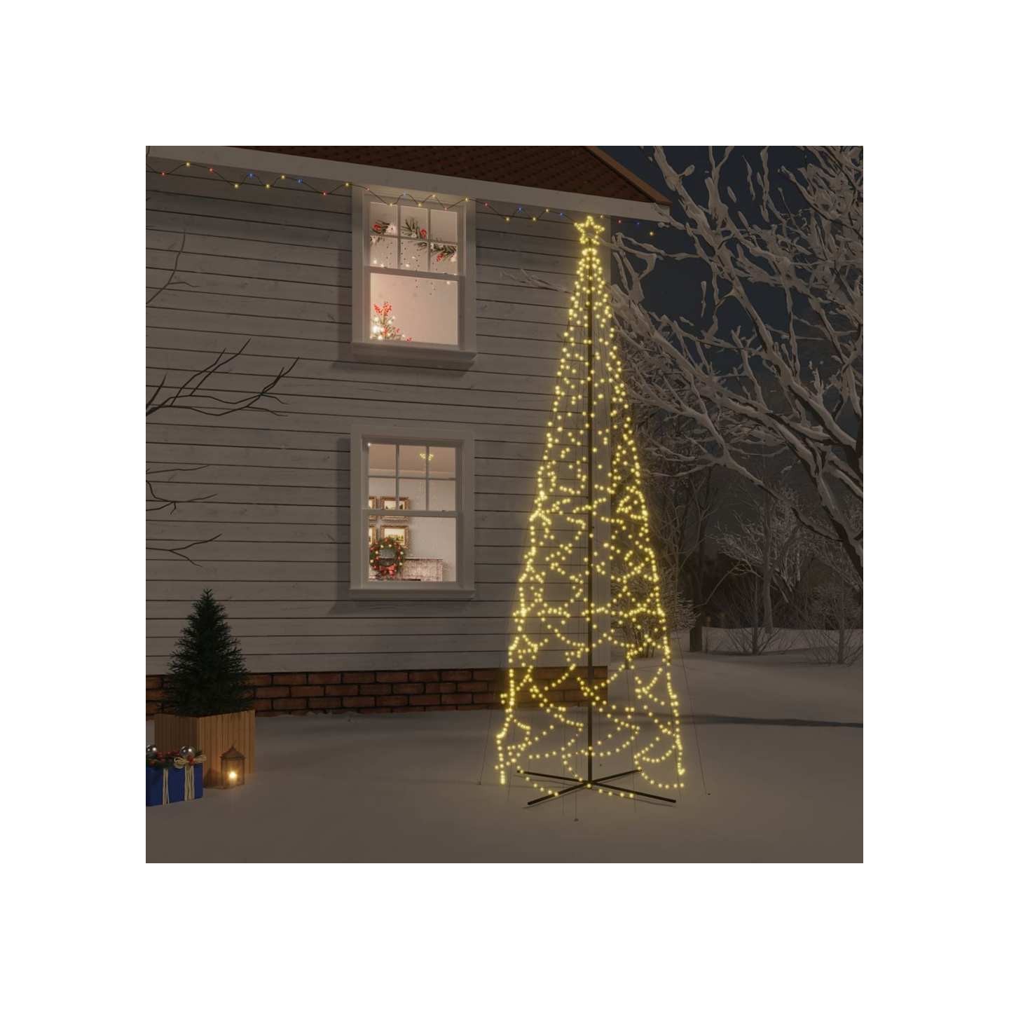 Arbre de Noël cône 1400 LED Blanc chaud 160x500 cm