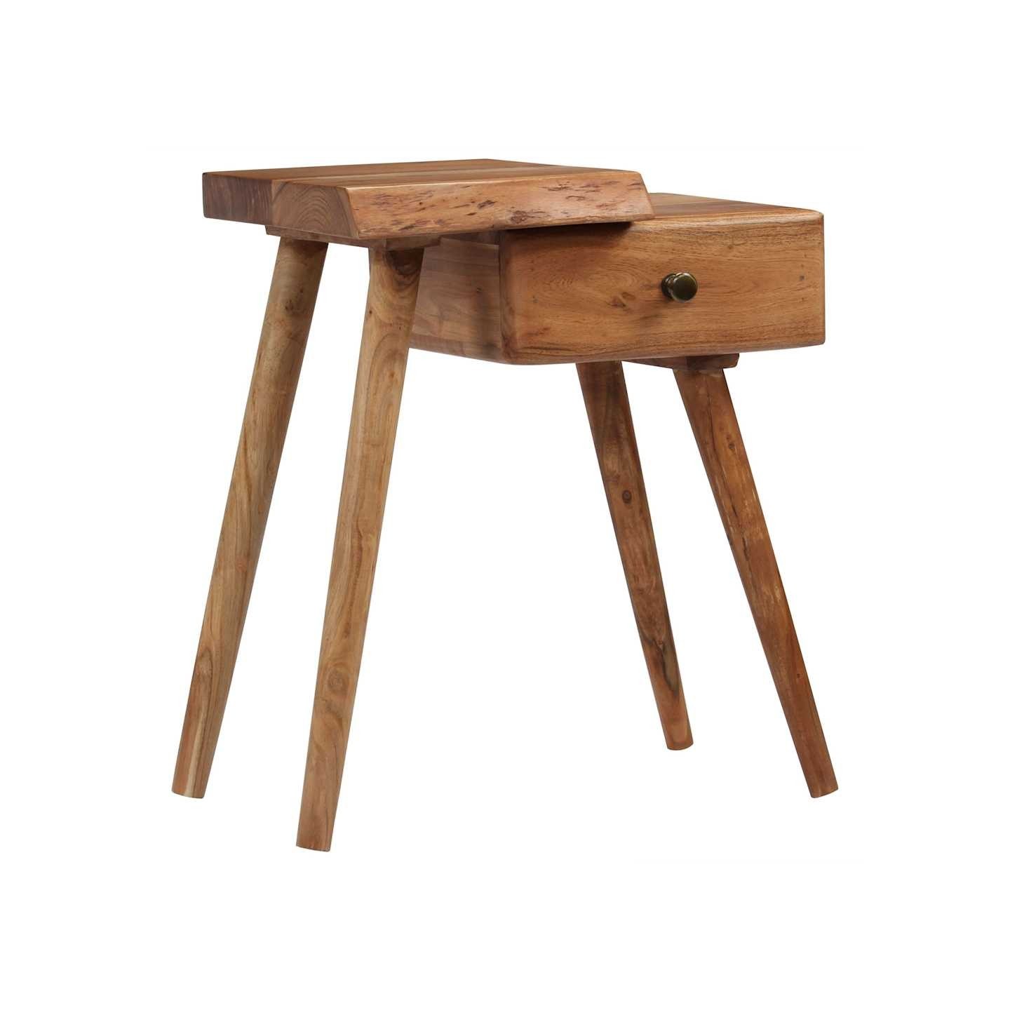 Table de chevet Bois d'acacia massif 45 x 32 x 55 cm