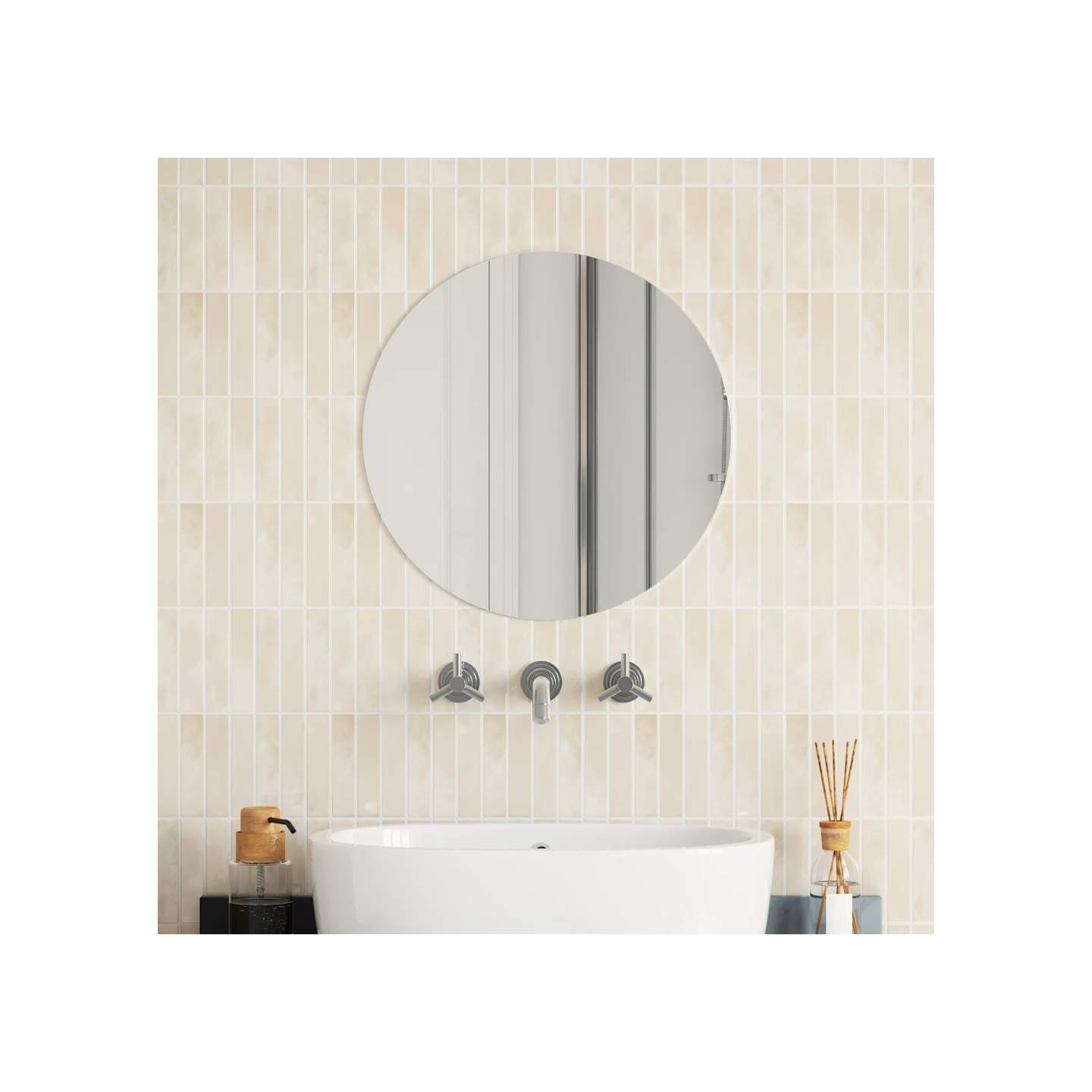 Miroir mural 50 cm Rond Verre